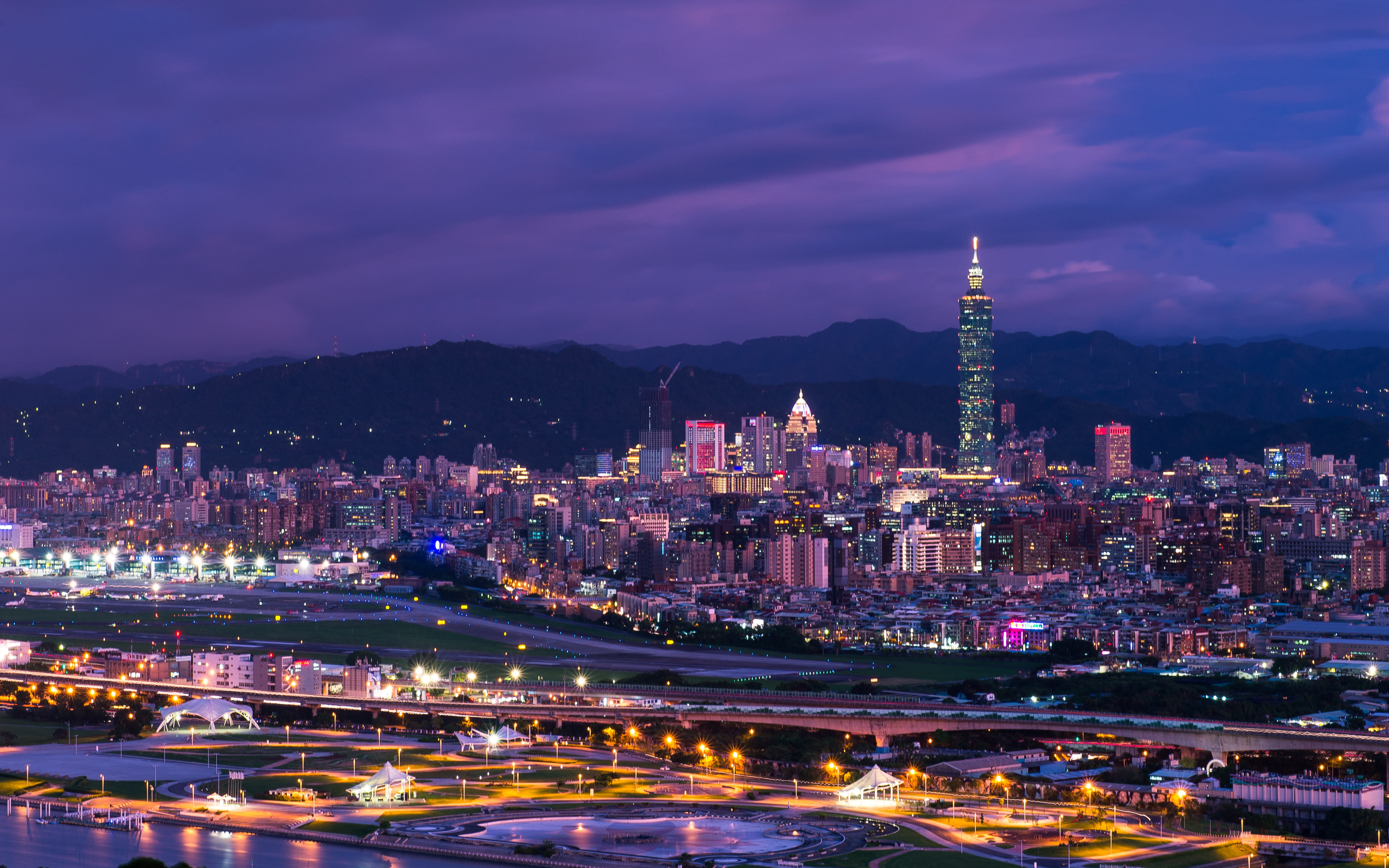 taipei, sky, building exterior, tower, building, cityscape, urban, 4K, illuminated, modern, spire, built structure, landmarks, yaun, observatory, skyline, HD Wallpaper