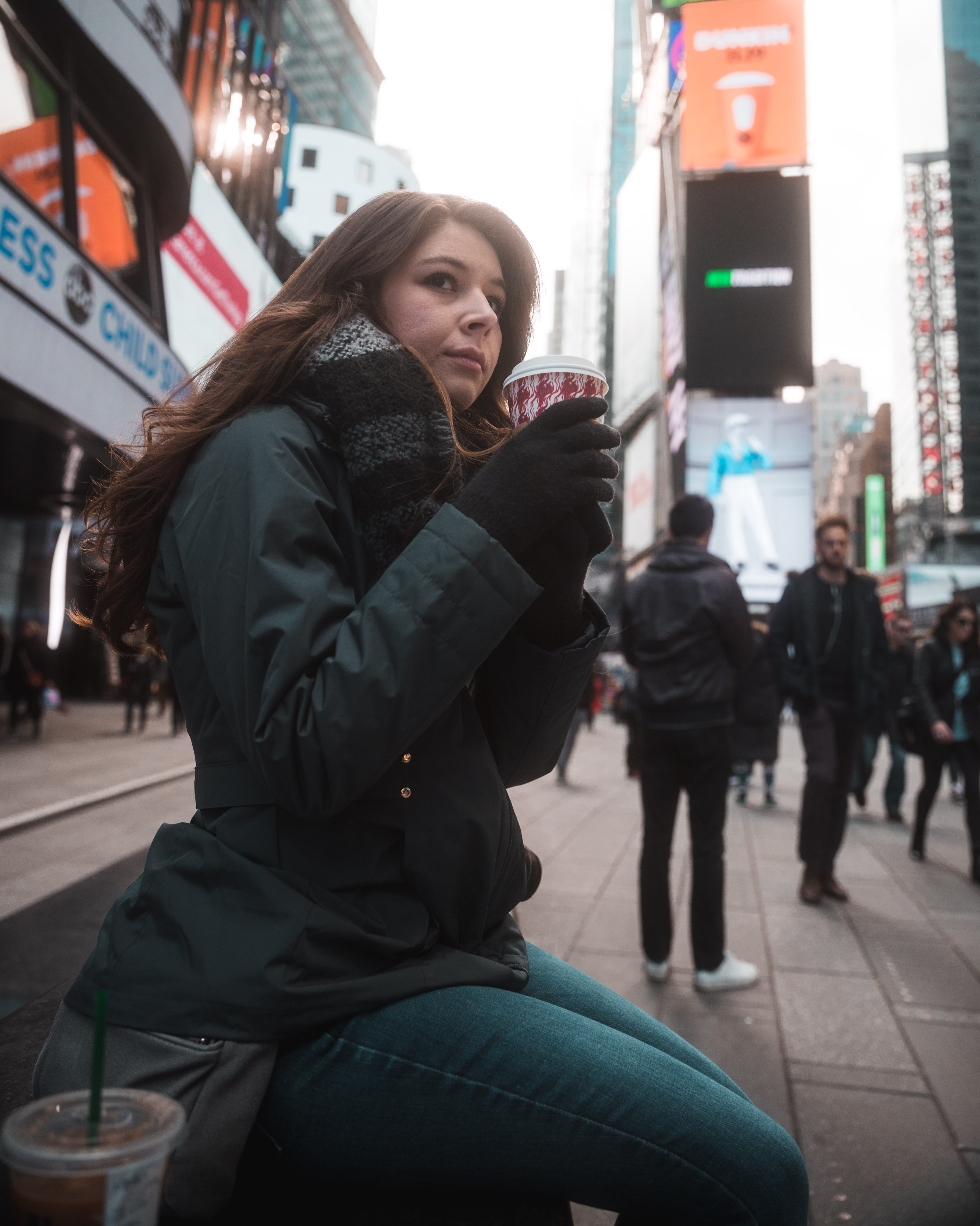 outdoors, #newyork, #fashion, #city, real people, building exterior, city life, #beauty, warm clothing, #timessquare, women, #model, #nyc, #urban, one person, Phone HD Wallpaper