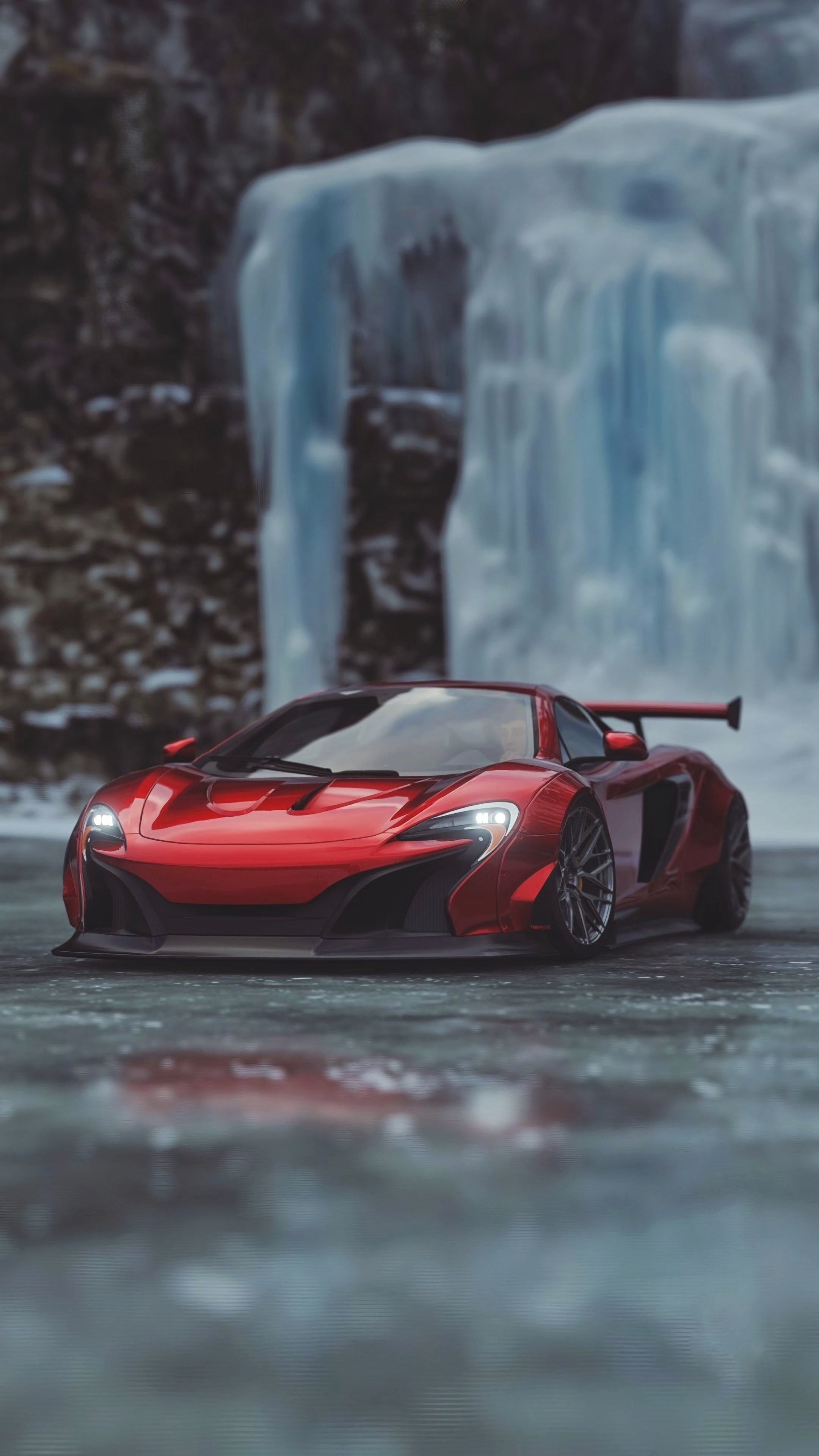 mclaren, 4K, mclaren 650s, sports car, red, Phone HD Wallpaper