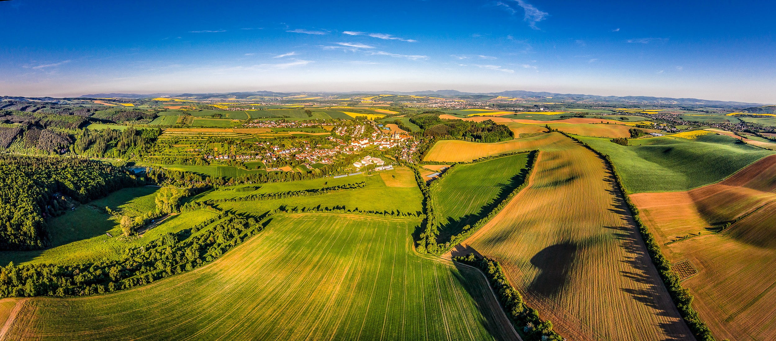 Czech Republic, republic, space, field, Velehradem, panorama, the sky, the sun, czech, meadows, 1080P, HD Wallpaper
