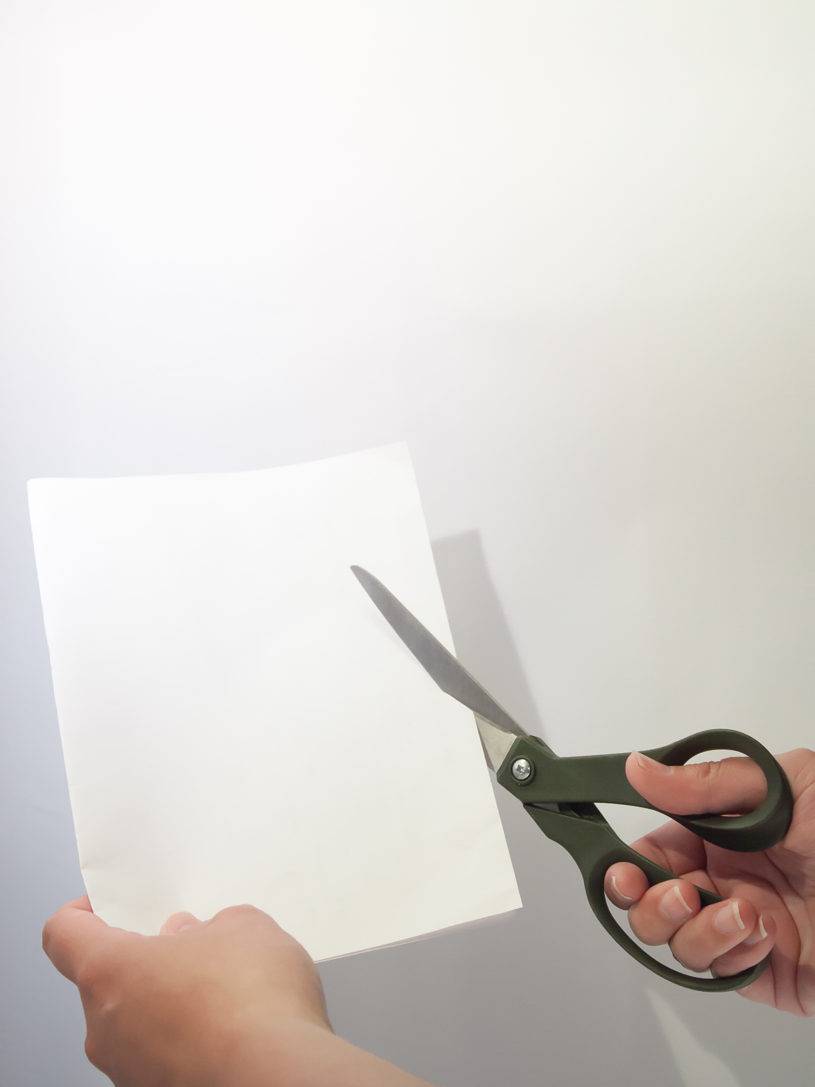 human limb, cut, studio shot, human face, human body part, shred, copy space, human finger, white color, person, scissors, a4, men, indoors, paper, white background, Phone HD Wallpaper