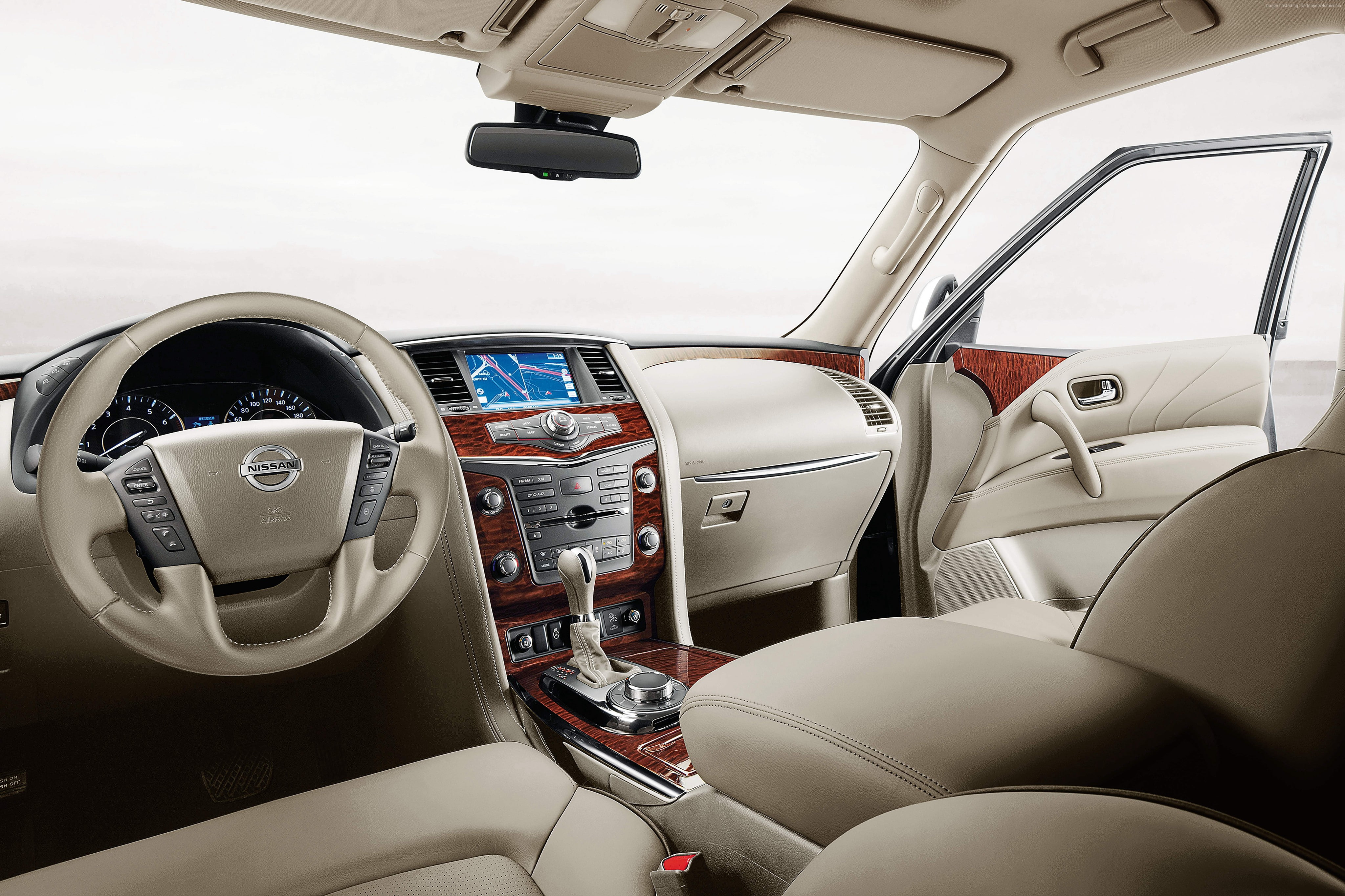 Nissan Armada, SUV, Crossover, 4K, interior, HD Wallpaper