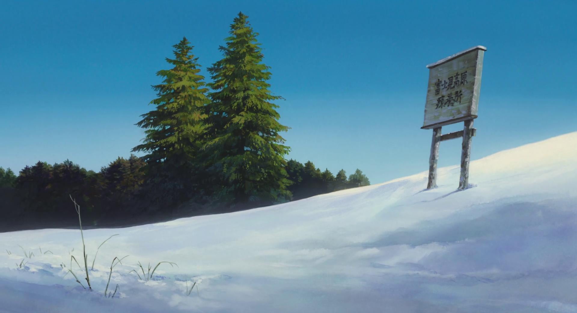 Studio Ghibli, anime, 1080P, The Wind Rises, trees, winter, snow, HD Wallpaper