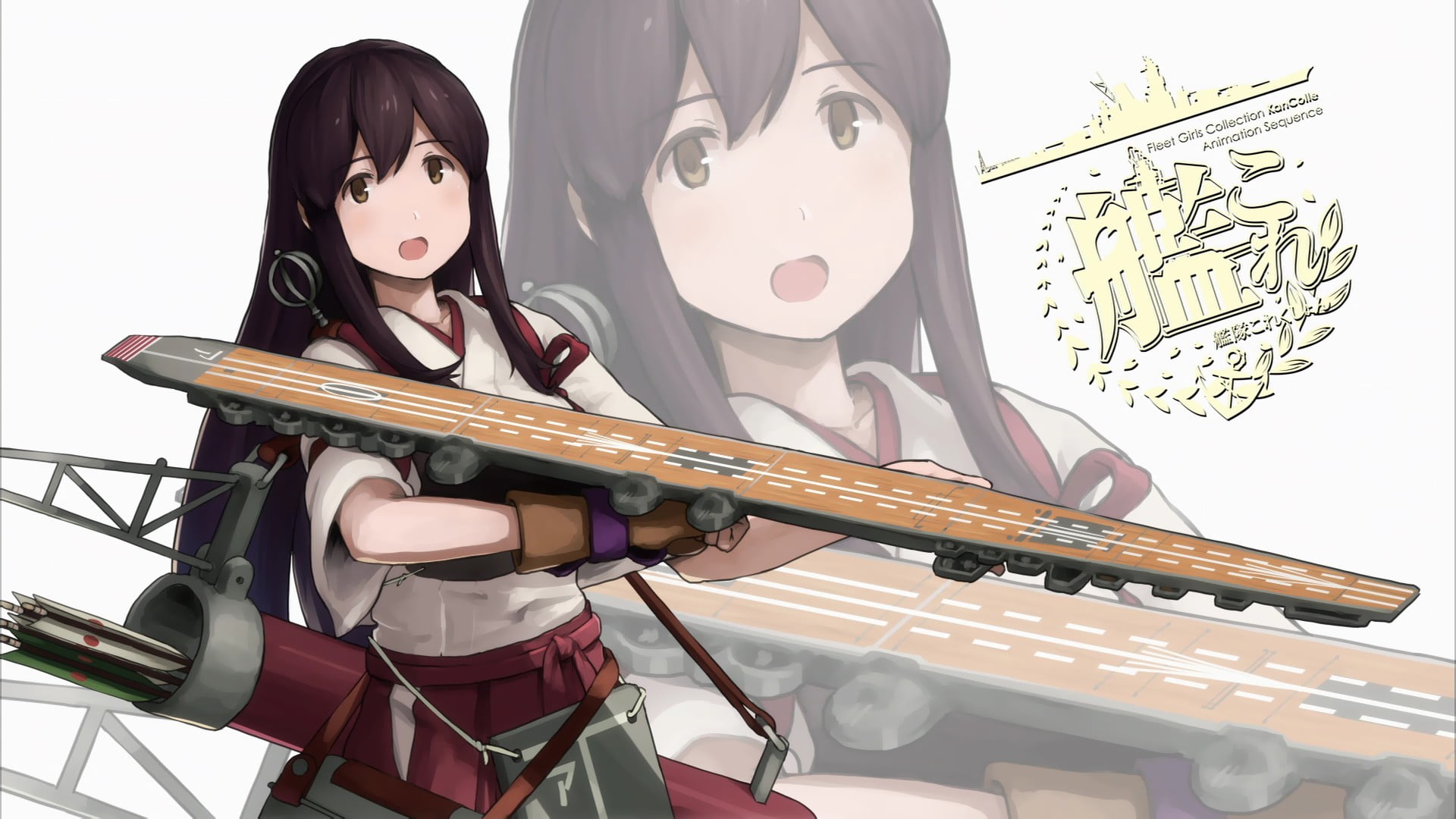leisure activity, girls, Akagi (KanColle), one person, musical instrument, real people, anime girls, holding, musical equipment, childhood, lifestyles, HD Wallpaper