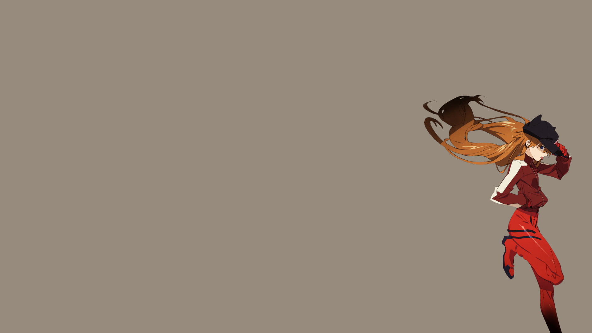 brown, clothing, young adult, anime, Asuka Langley Shikinami, nature, three quarter length, indoors, studio shot, representation, 1080P, copy space, motion, HD Wallpaper