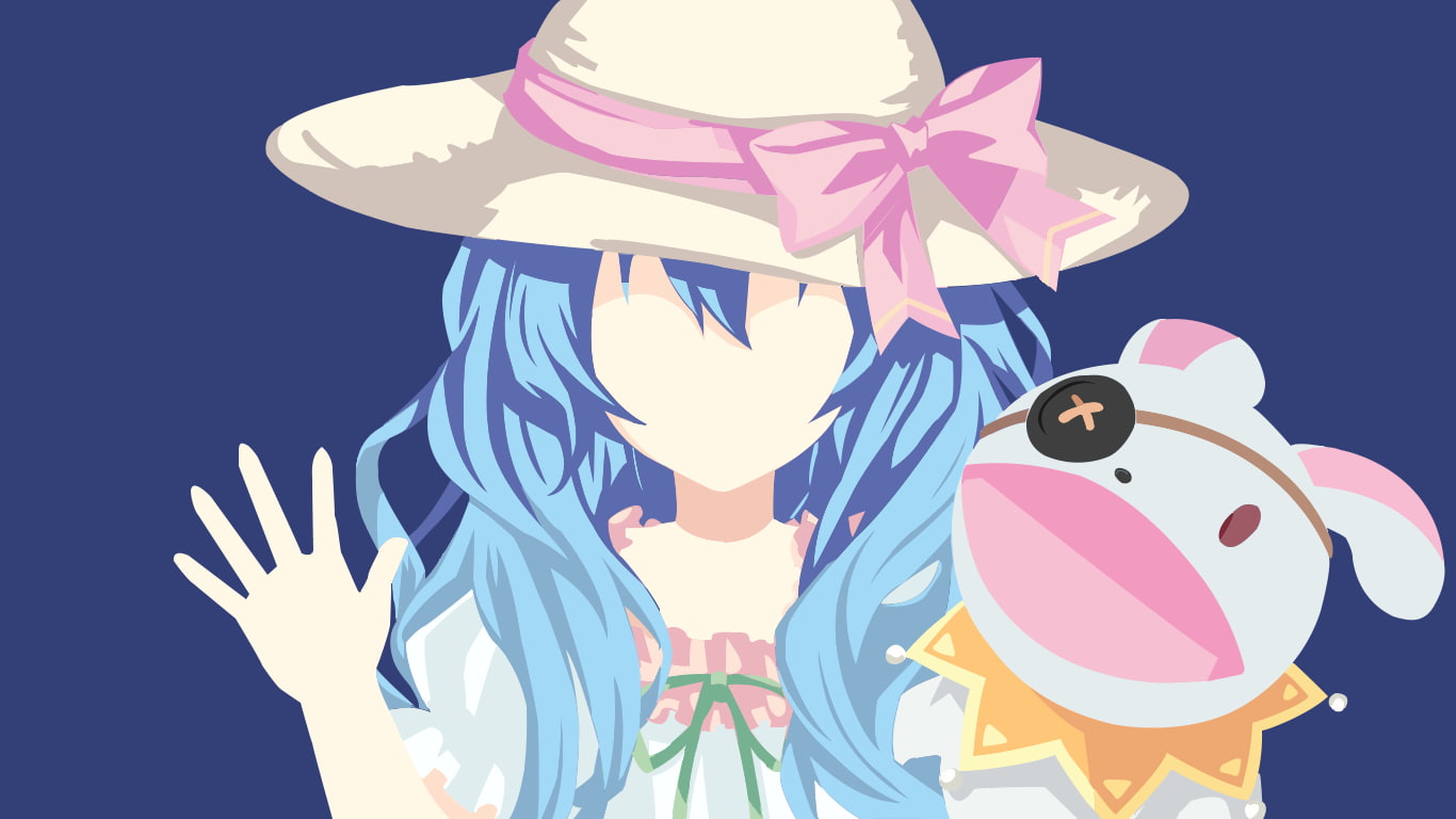 Date A Live, 720P, celebration, close-up, blue, no people, creativity, art and craft, representation, outdoors, emotion, sky, anime girls, clothing, anime vectors, HD Wallpaper