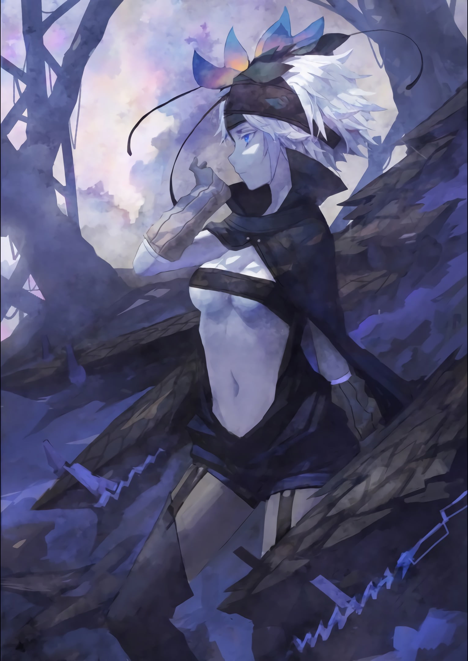 women, blue eyes, anime girls, white hair, 1080P, Fremy Speeddraw, Rokka no Yuusha, anime, Phone HD Wallpaper
