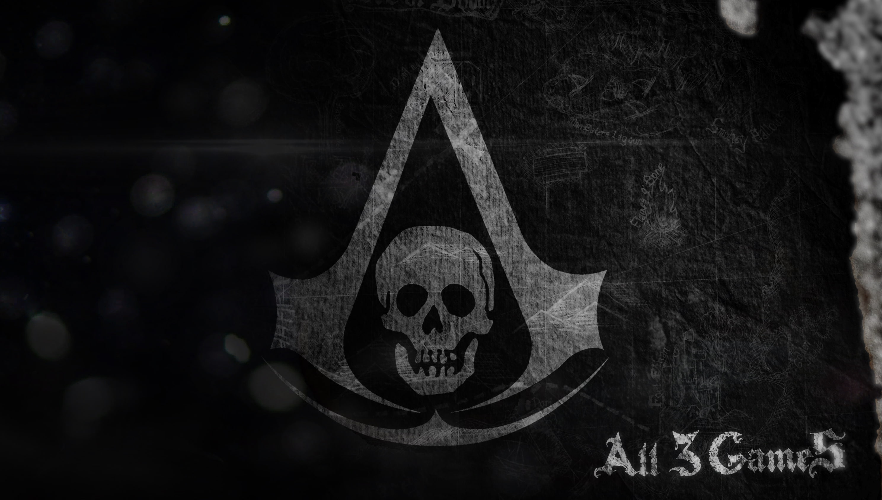 spooky, focus on foreground, Assassin’s Creed IV: Black Flag, creed, blackboard, halloween, 2K, horror, evil, close-up, communication, craft, skull, human representation, HD Wallpaper