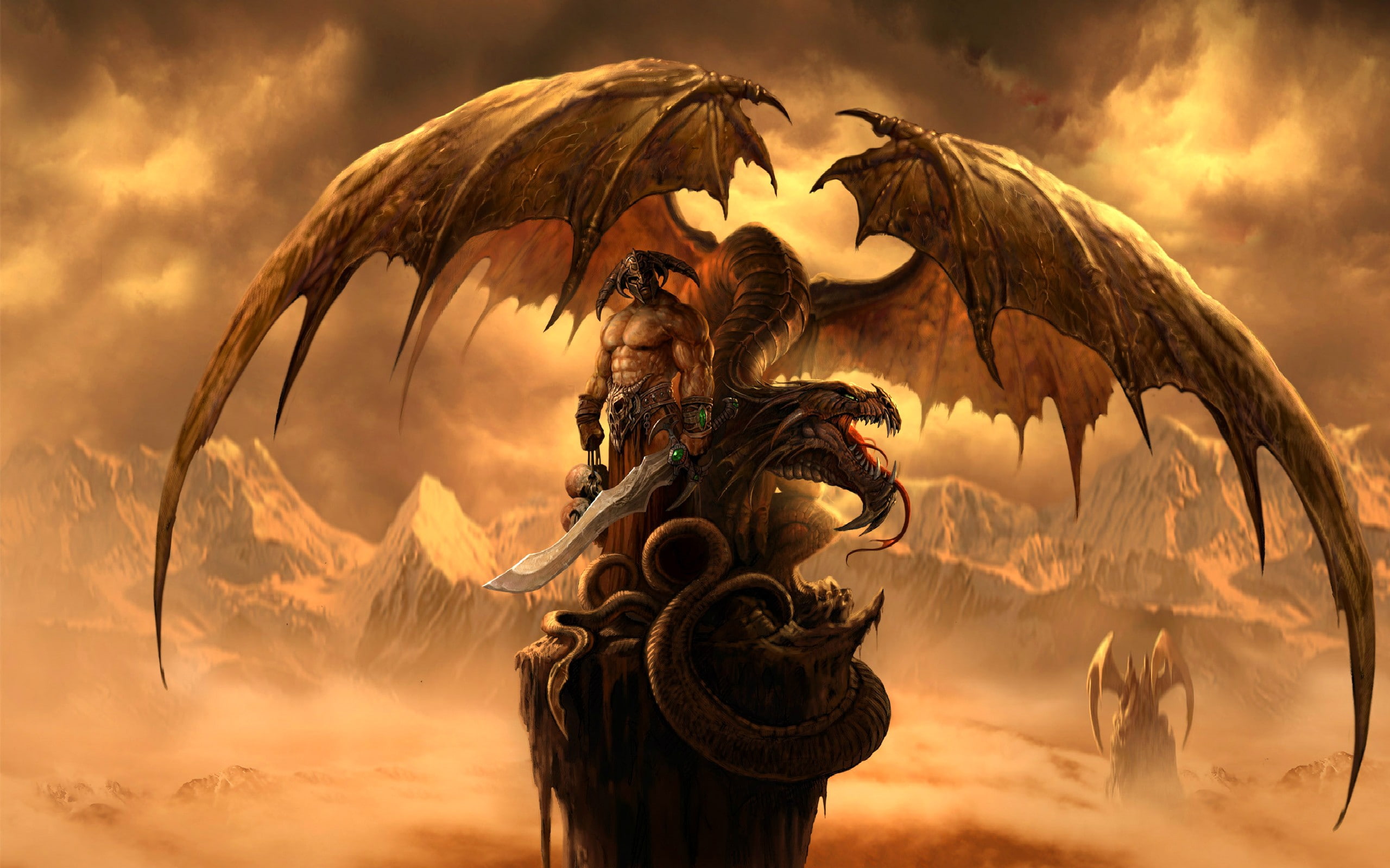 eternity, dragons, dragon, 2K, art, HD Wallpaper