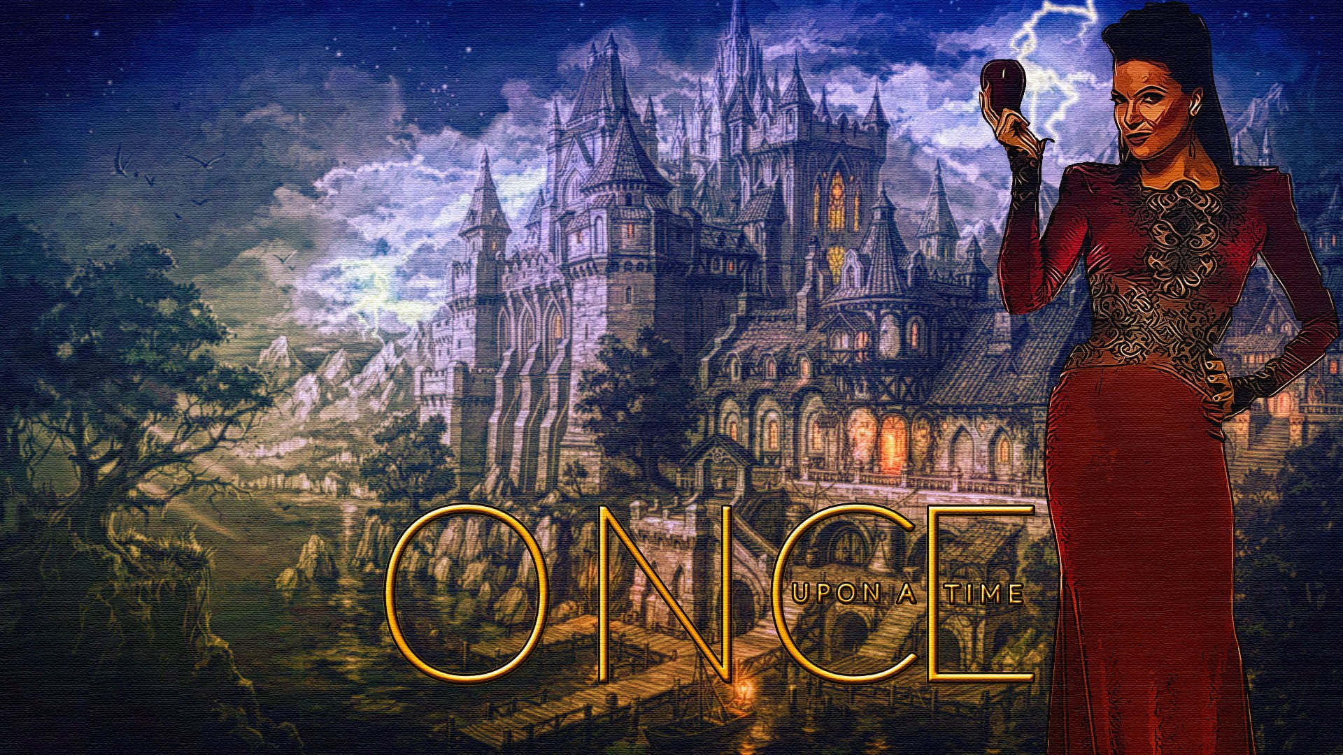 The Evil Queen, time, young women, young adult, child, two people, nature, city, standing, people, castle, emotion, Once Upon A Time, upon, men, adult, HD Wallpaper