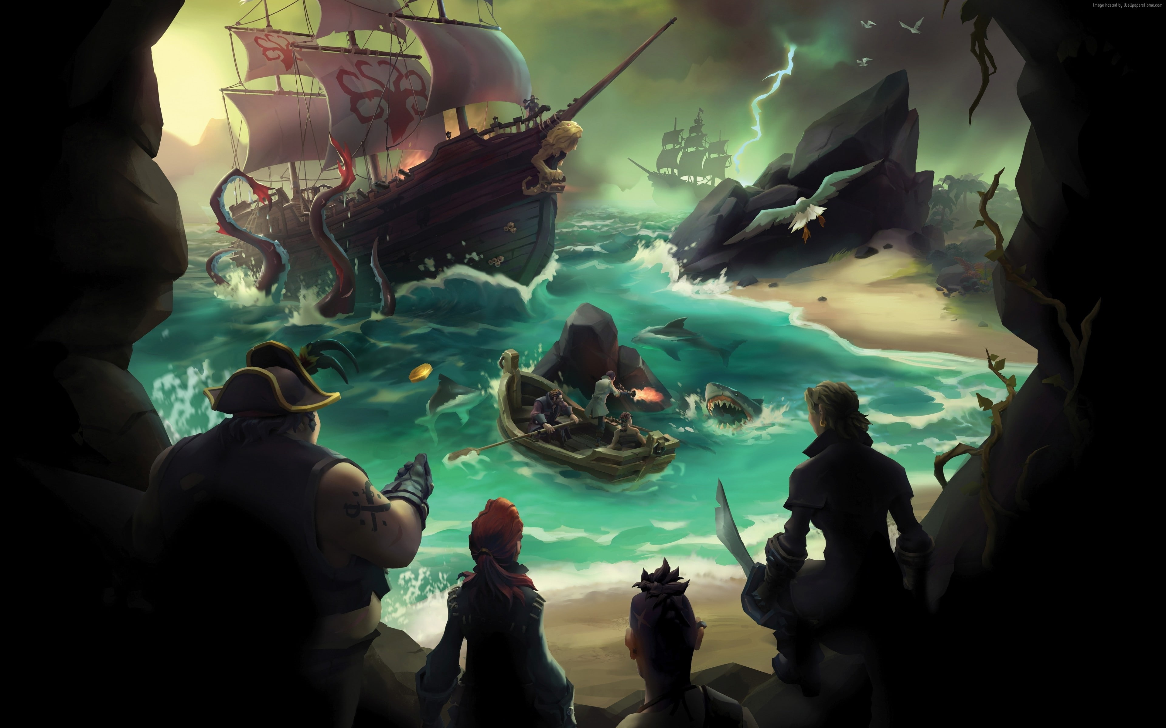 Sea of Thieves, Gamescom 2016, ps4, pirates, xbox one, pc, 4K, best games, HD Wallpaper