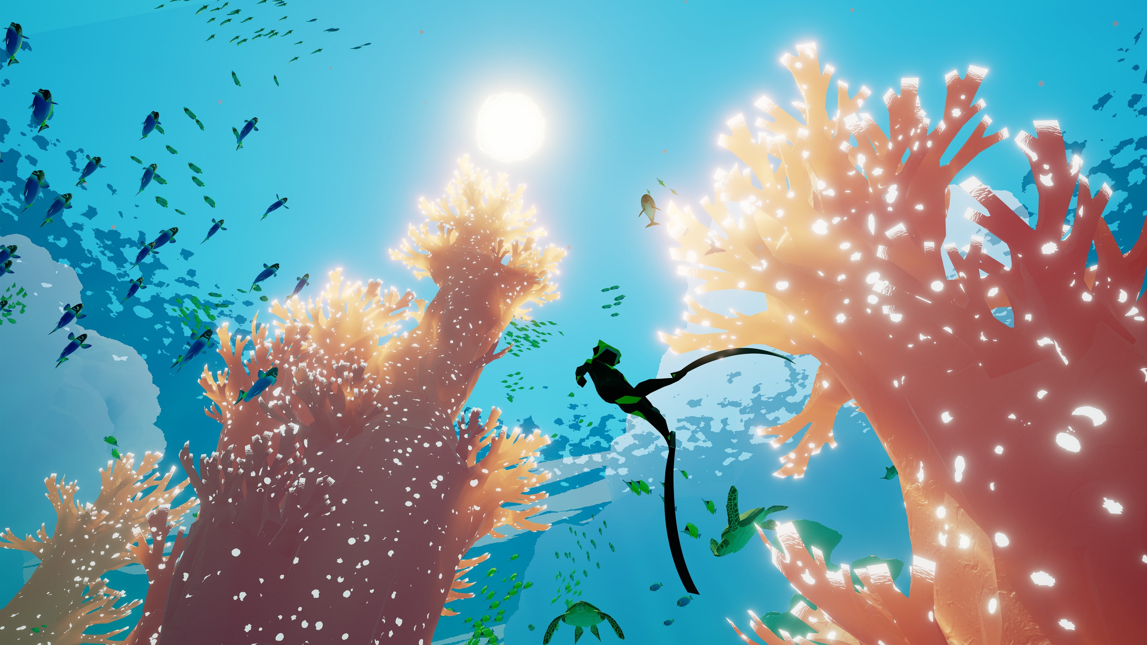 daytime, ps4, silhouette, 4K, pc, best games, Gamescom 2016, underwater, xbox one, d, diver, Abzu, HD Wallpaper