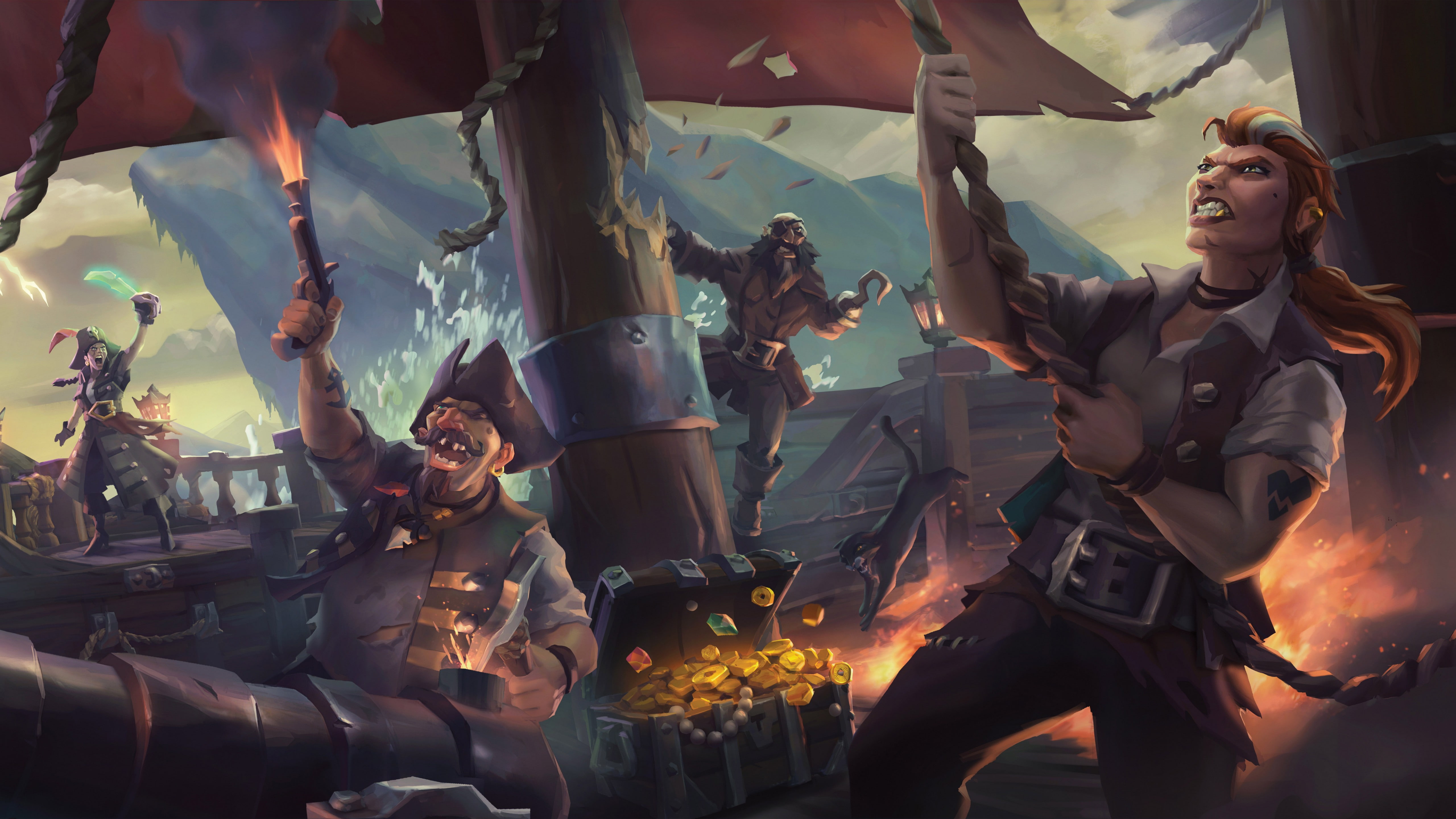 4k, 5K, E3 2017, screenshot, Sea of Thieves, HD Wallpaper