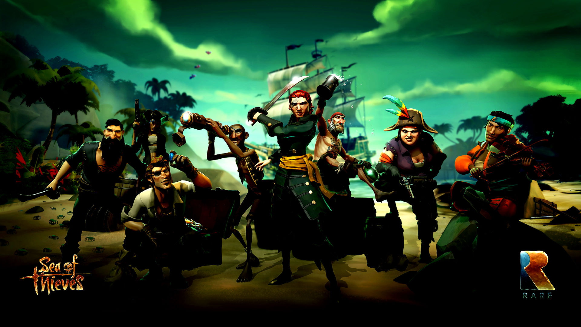 microsoft, thieves, adventure, xbox, 1080P, action, pirate, fighting, mmo, fantasy, rpg, sea, windows, HD Wallpaper