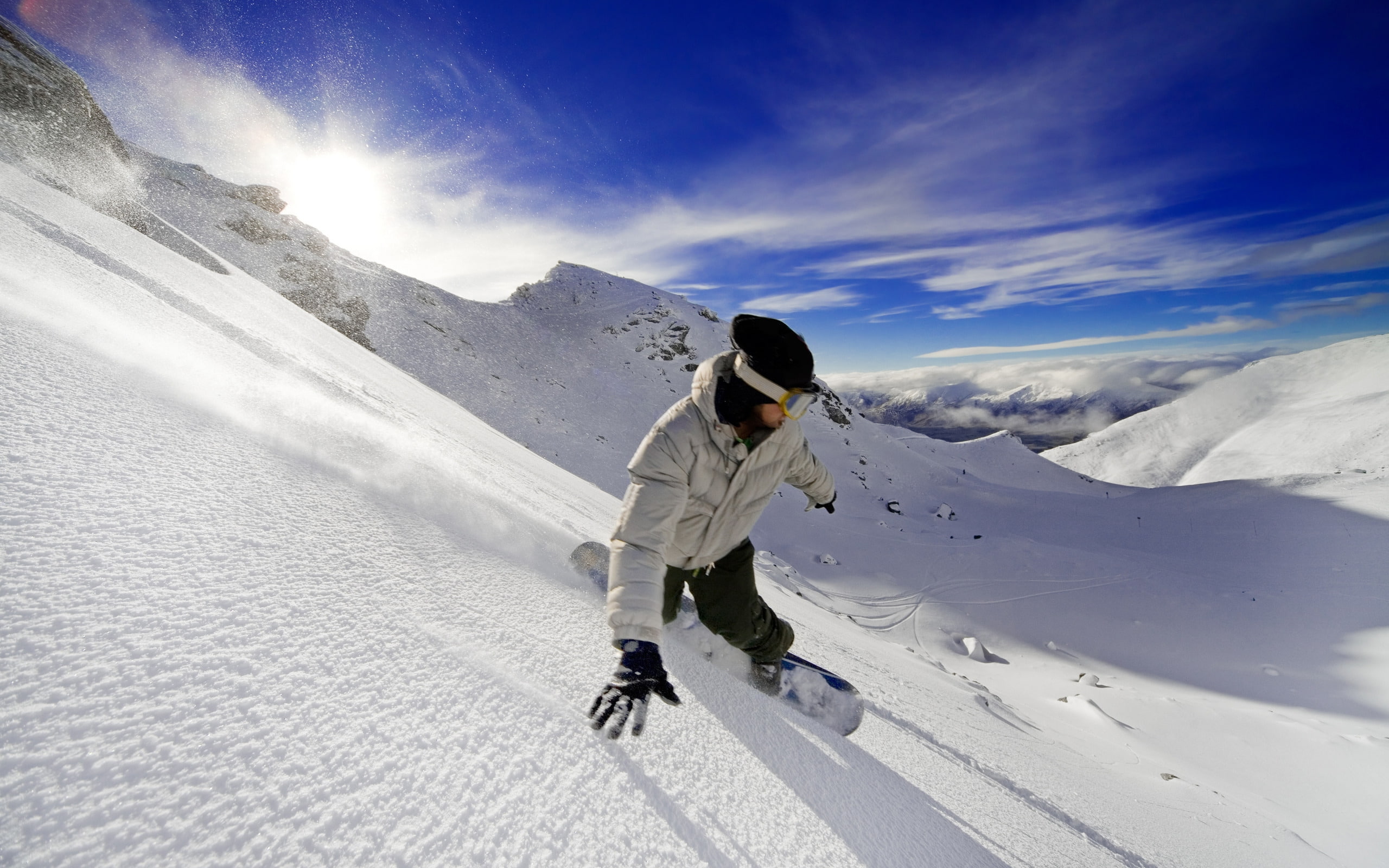 skiing, exciting, snowboarder, snow, 2K, extreme sports, HD Wallpaper