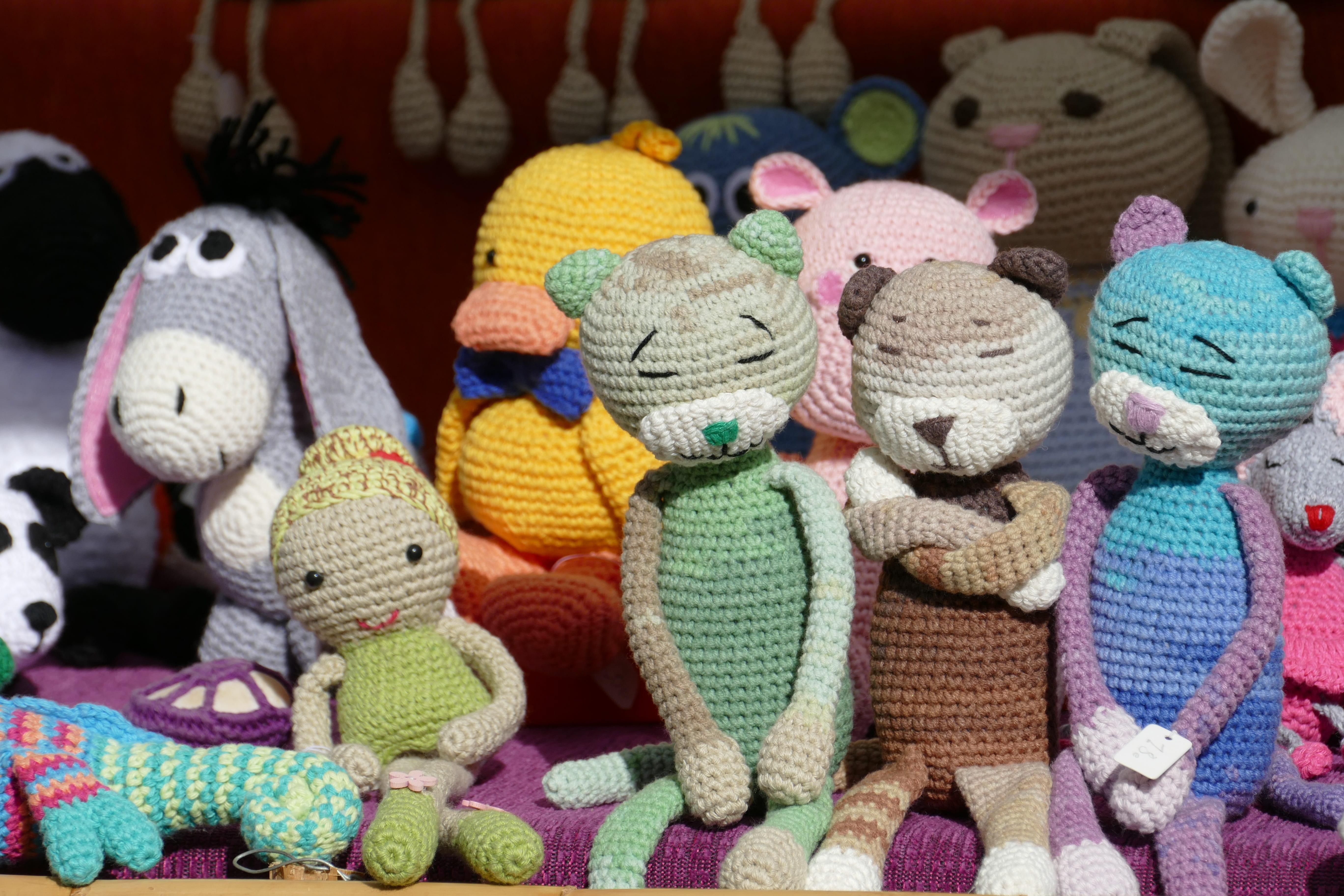 cats, for sale, business, textile, art and craft, creation, hooks, cat, wool, lot, speelgoedbeest, assorted, sale, doll, abundance, child, no people, retail display, HD Wallpaper