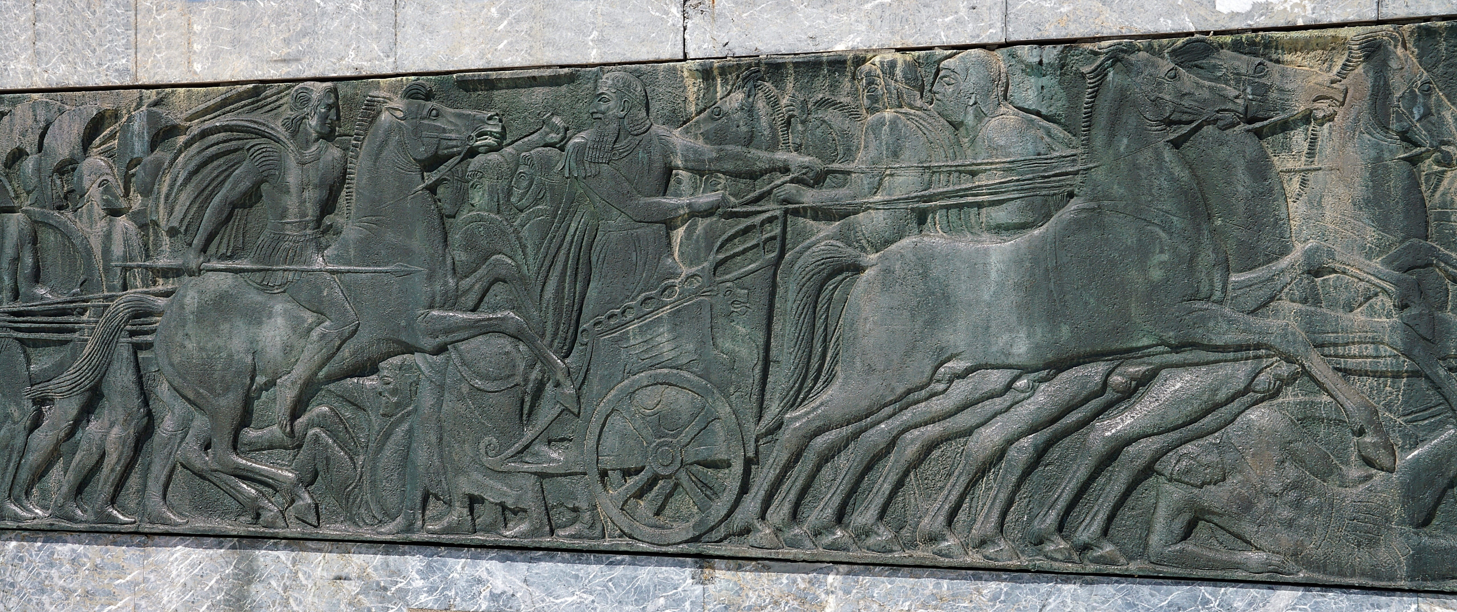 bas relief, chariot, carving, horses, travel destinations, close-up, craft, history, no people, greece, ancient civilization, plaque, human representation, HD Wallpaper