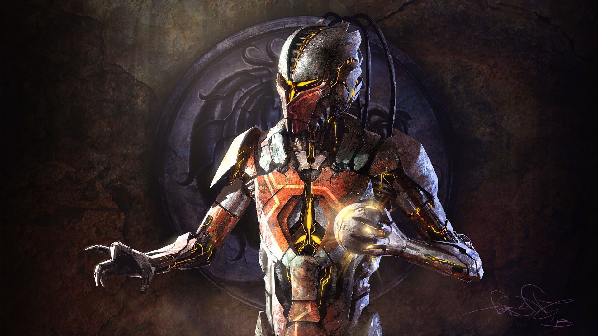 sektor, mortal kombat, cyborg, 1080P, robot, mortal, combat, HD Wallpaper