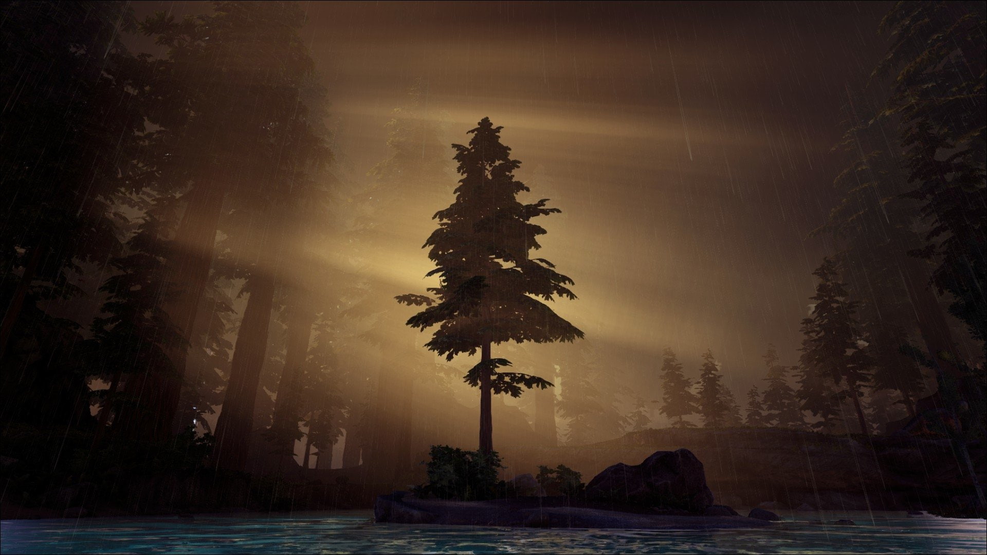 Sunbeam, Tree, Video Game, 1080P, ARK: Survival Evolved, HD Wallpaper