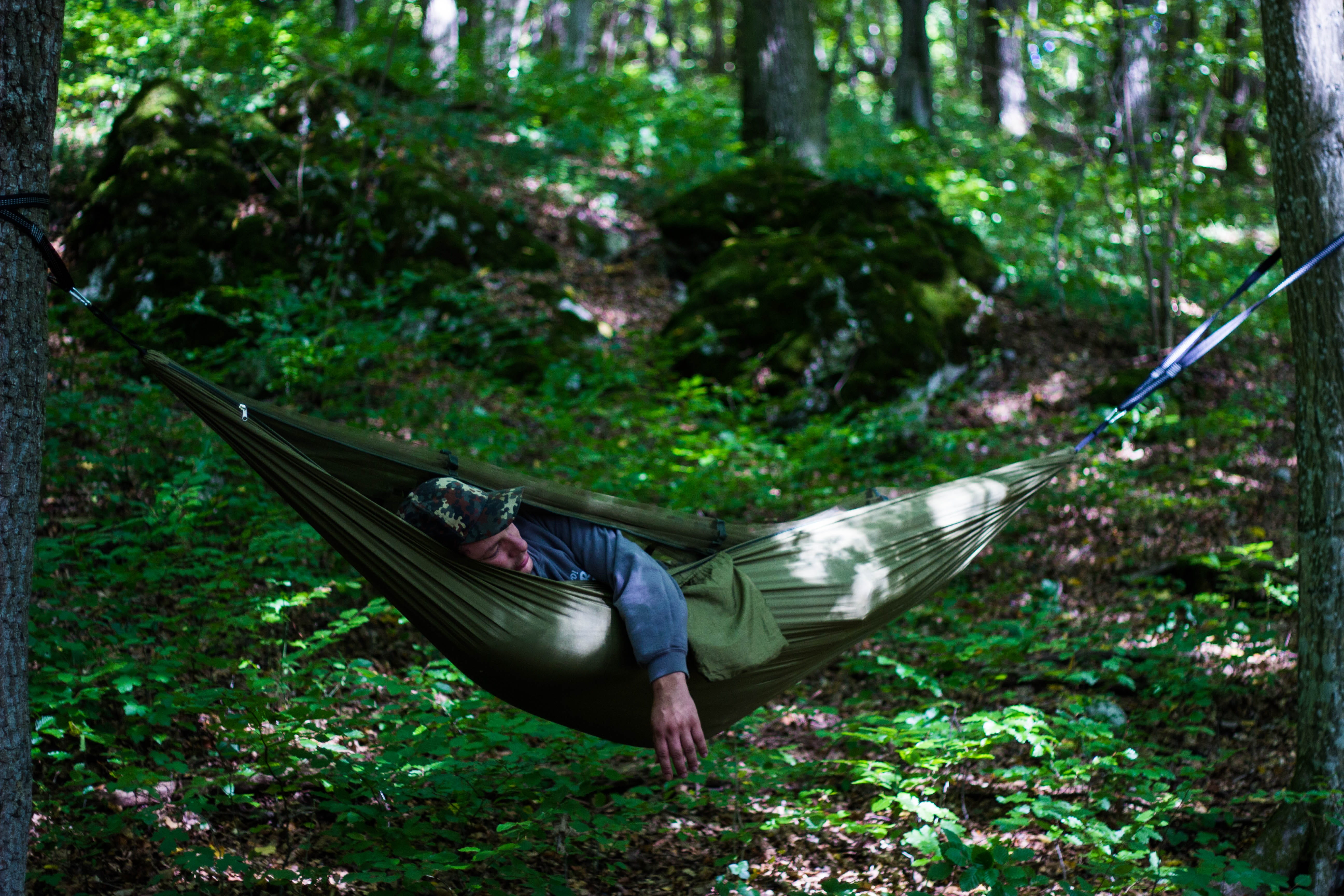 sleep, 5K, human, outdoor, relaxation, growth, full length, camp, tent camp, land, tent, wilderness, adventure, bushcraft, forest, leisure, real people, HD Wallpaper