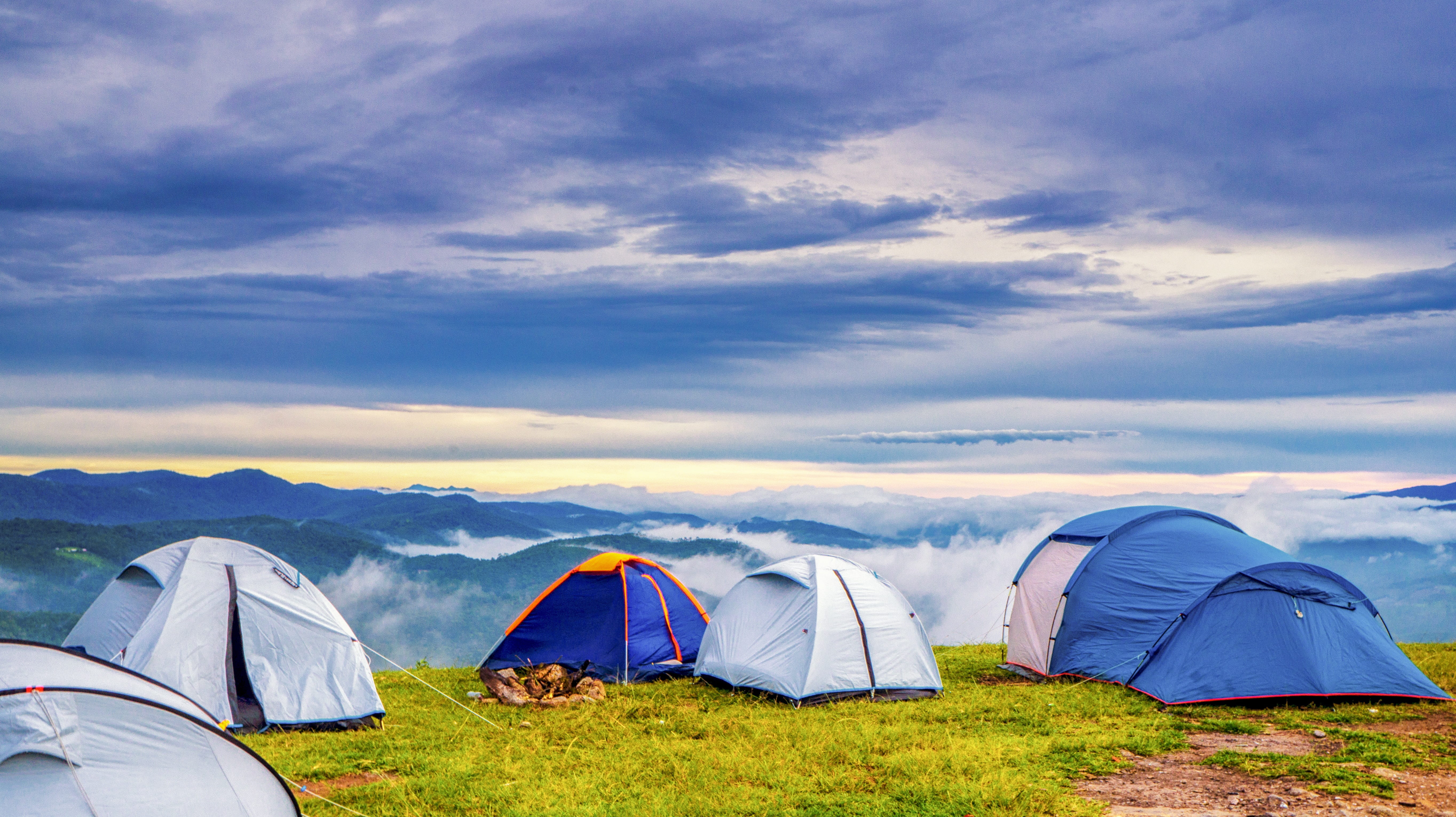 5K, no people, dawn, trip, the stake, sun, natural, travel destinations, scenics - nature, nature, sky, outdoors, camp, beauty in nature, mountain, grass, HD Wallpaper