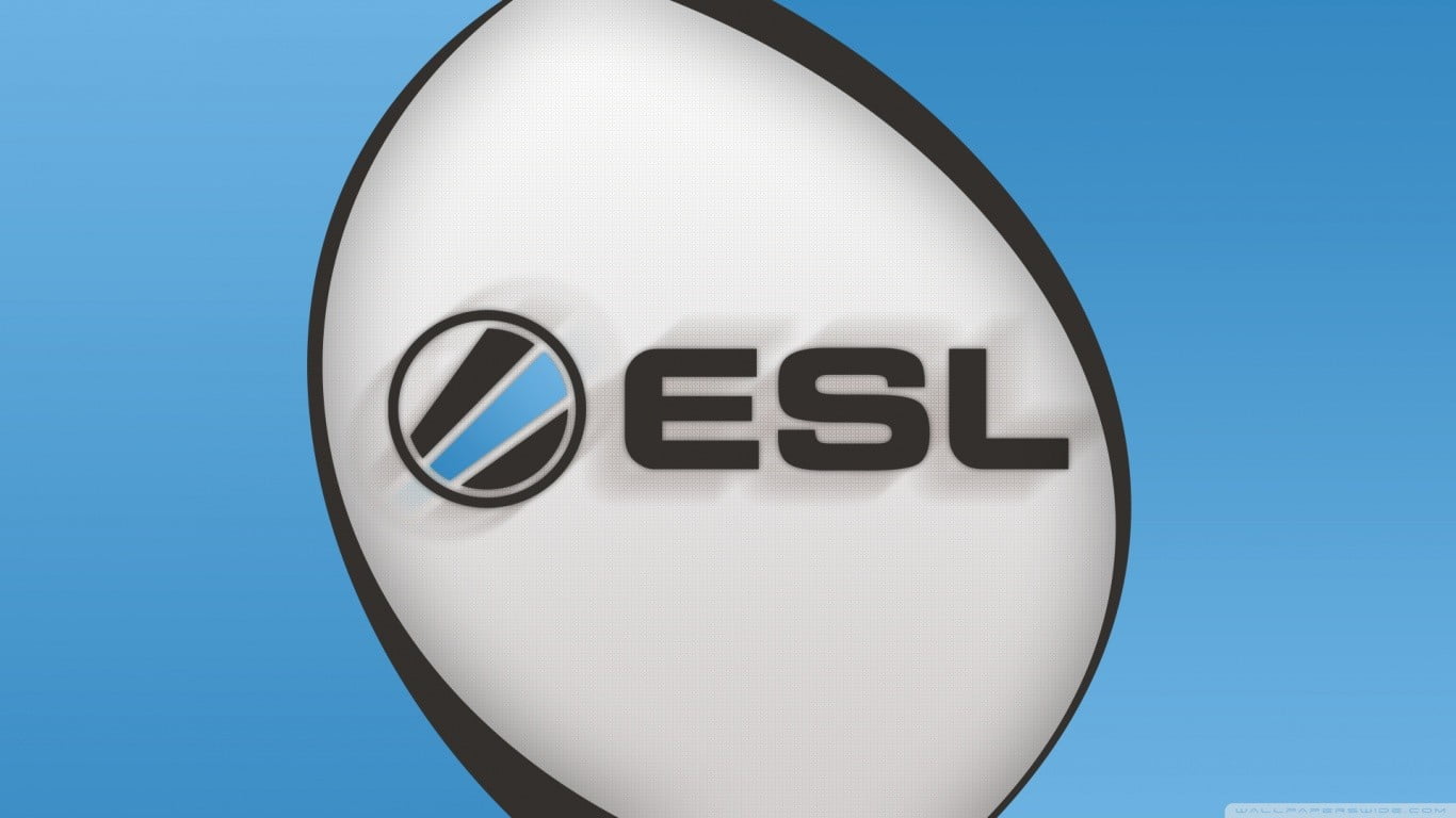 capital letter, day, low angle view, 720P, sign, #ESL, no people, architecture, Electronic Sports League, blue, blue background, white color, e-sports, HD Wallpaper