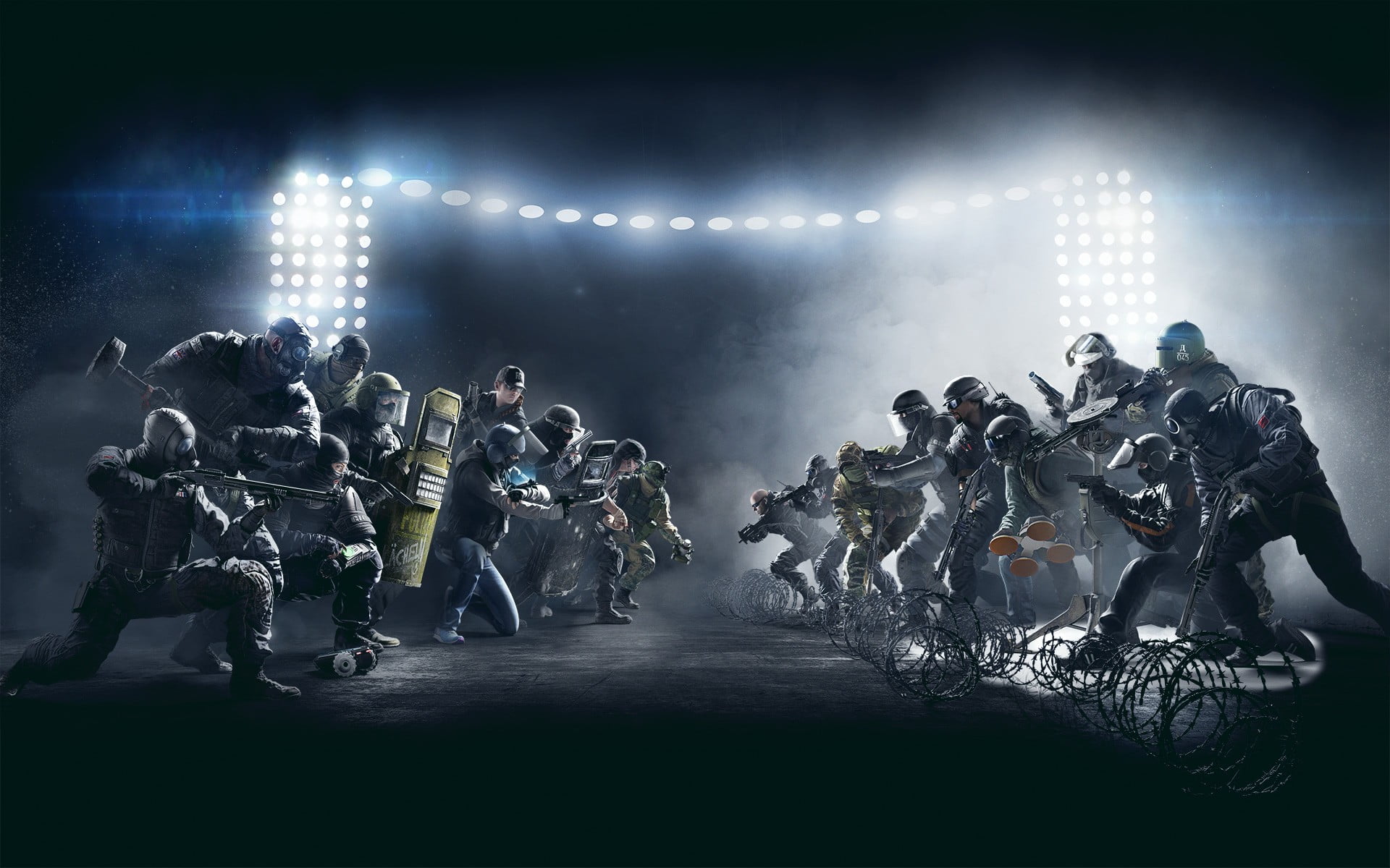 illuminated, rock music, light, stage - performance space, enjoyment, stage, performance, digital, video, Rainbow Six: Siege, men, lighting equipment, HD Wallpaper
