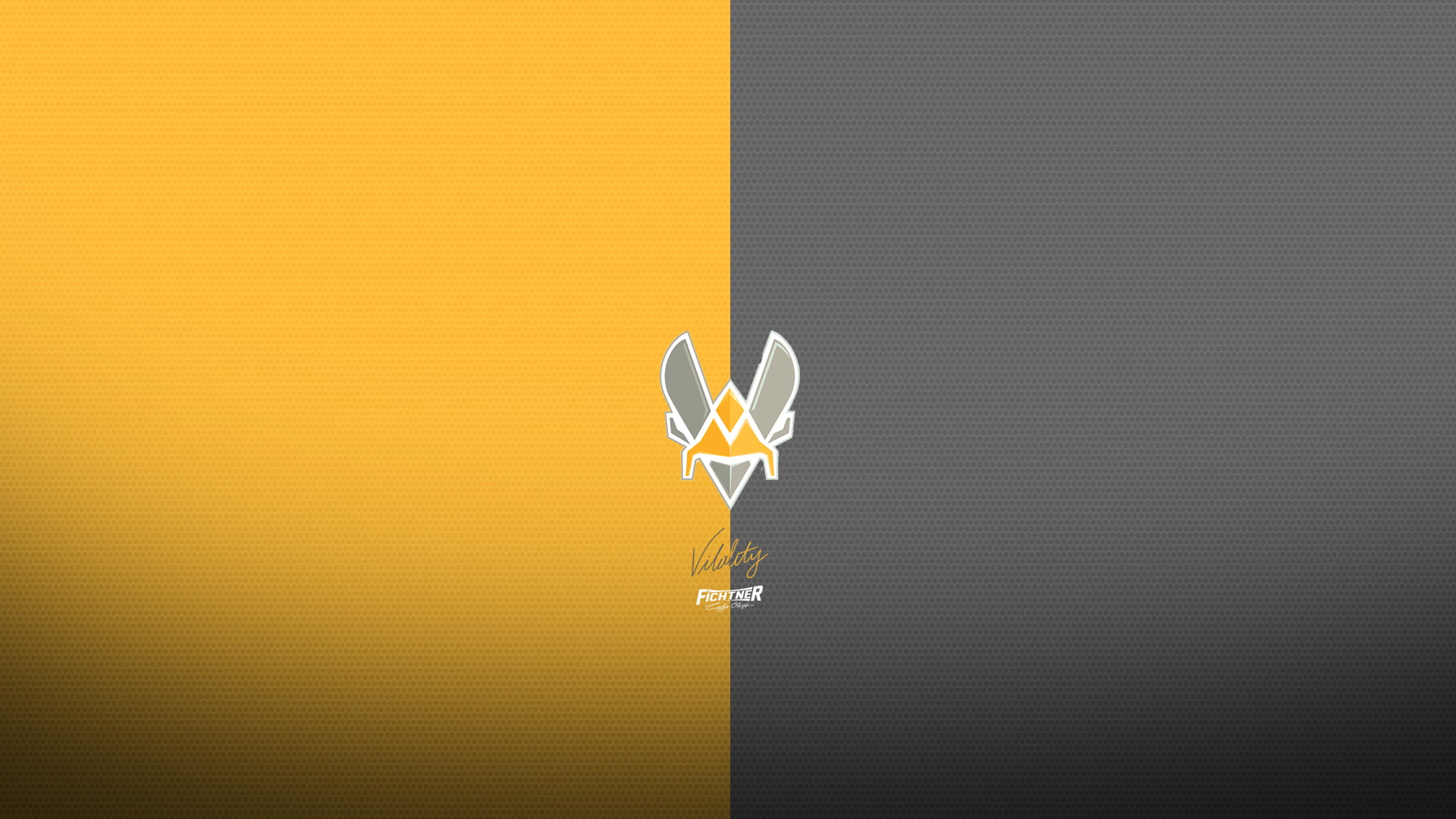 1080P, grey, e-sports, logo, vitality, yellow, HD Wallpaper