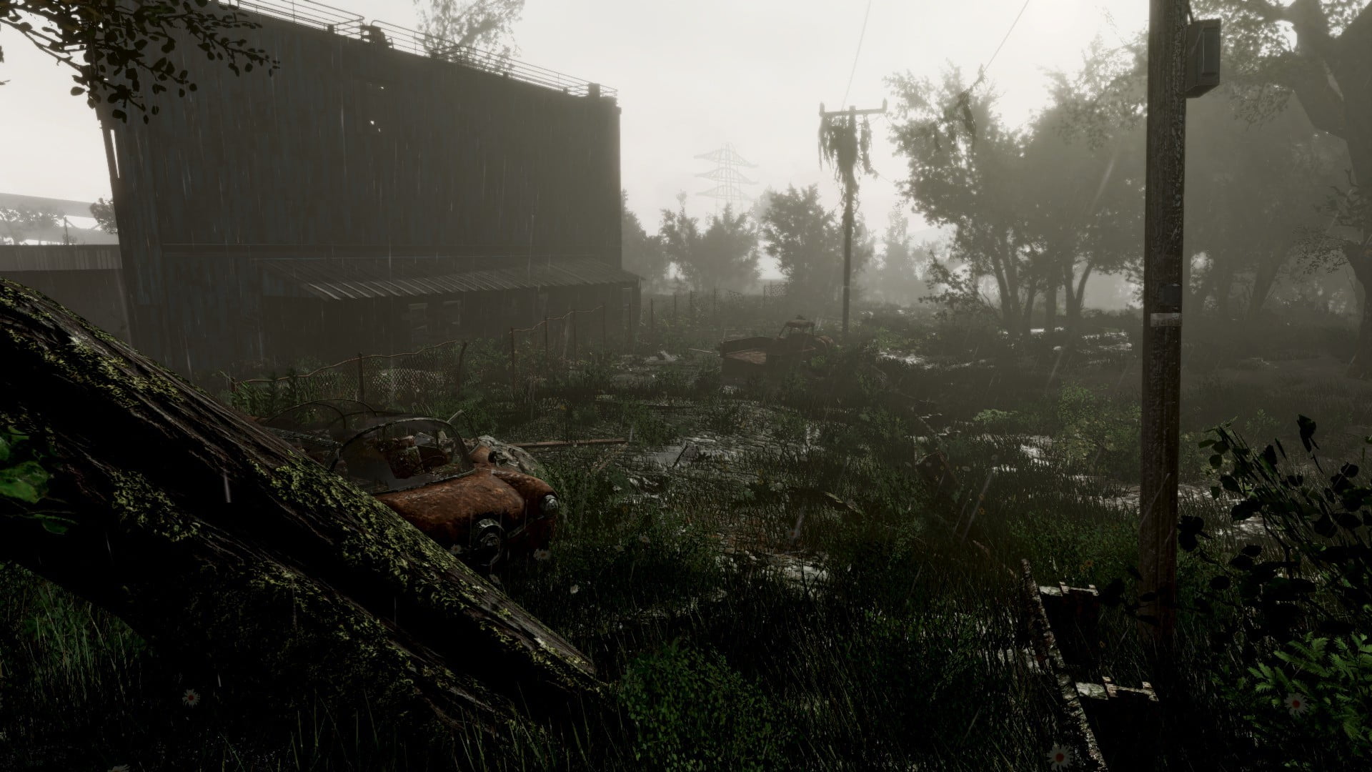 architecture, building, video games, run-down, decline, post, deterioration, landscape, abandoned, gray, electric, ruined, plant, fog, apocalyptic, built structure, HD Wallpaper