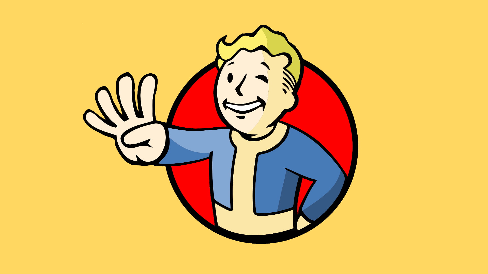 colored background, humor, portrait, men, hand, Vault Boy, fun, food and drink, 1080P, studio shot, child, Fallout, indoors, emotion, body part, one person, HD Wallpaper
