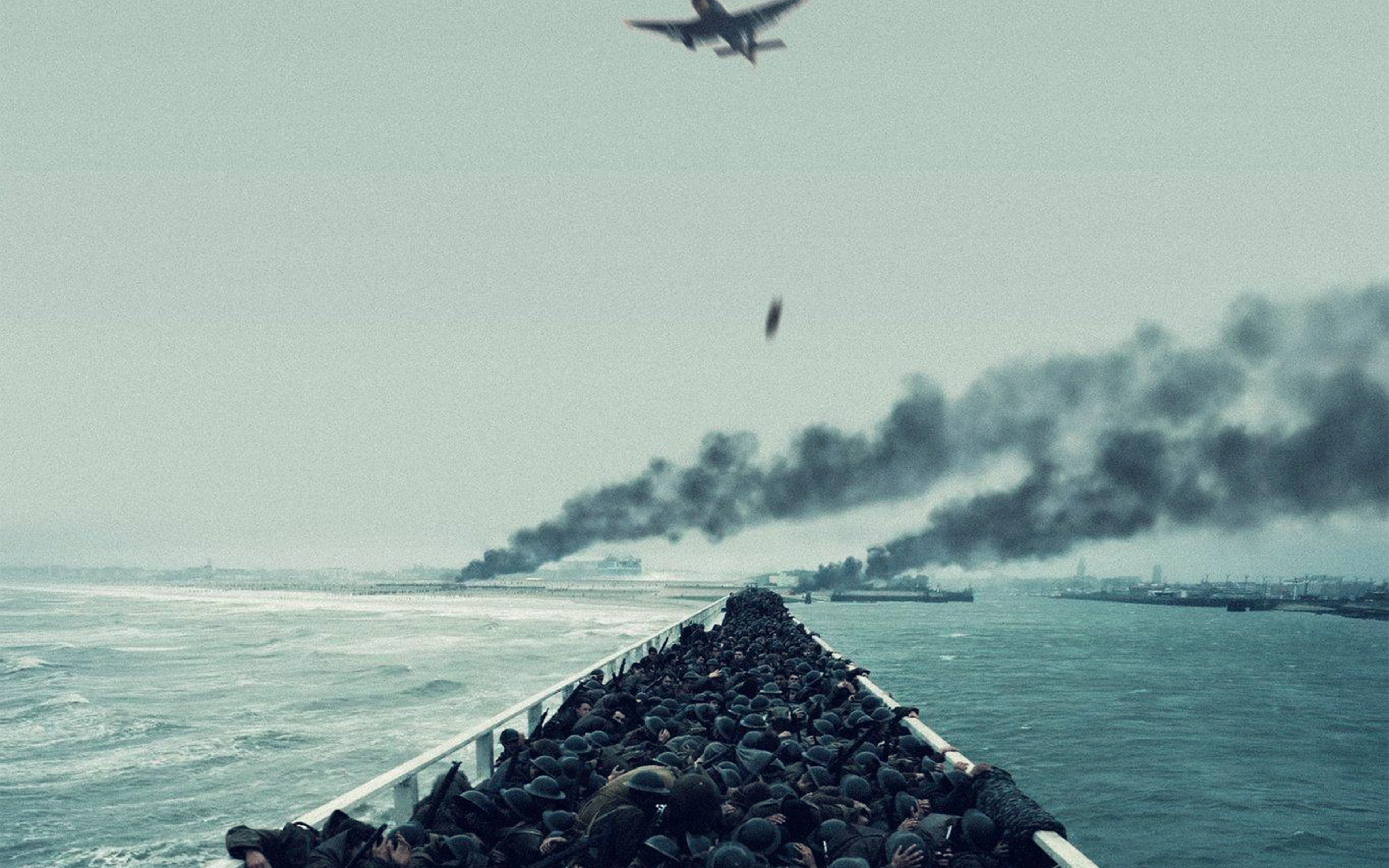 beauty in nature, rock, sky, ship, war, water, art, outdoors, scenics - nature, built structure, dunkirk, solid, day, 4K, illustration, beach, motion, HD Wallpaper