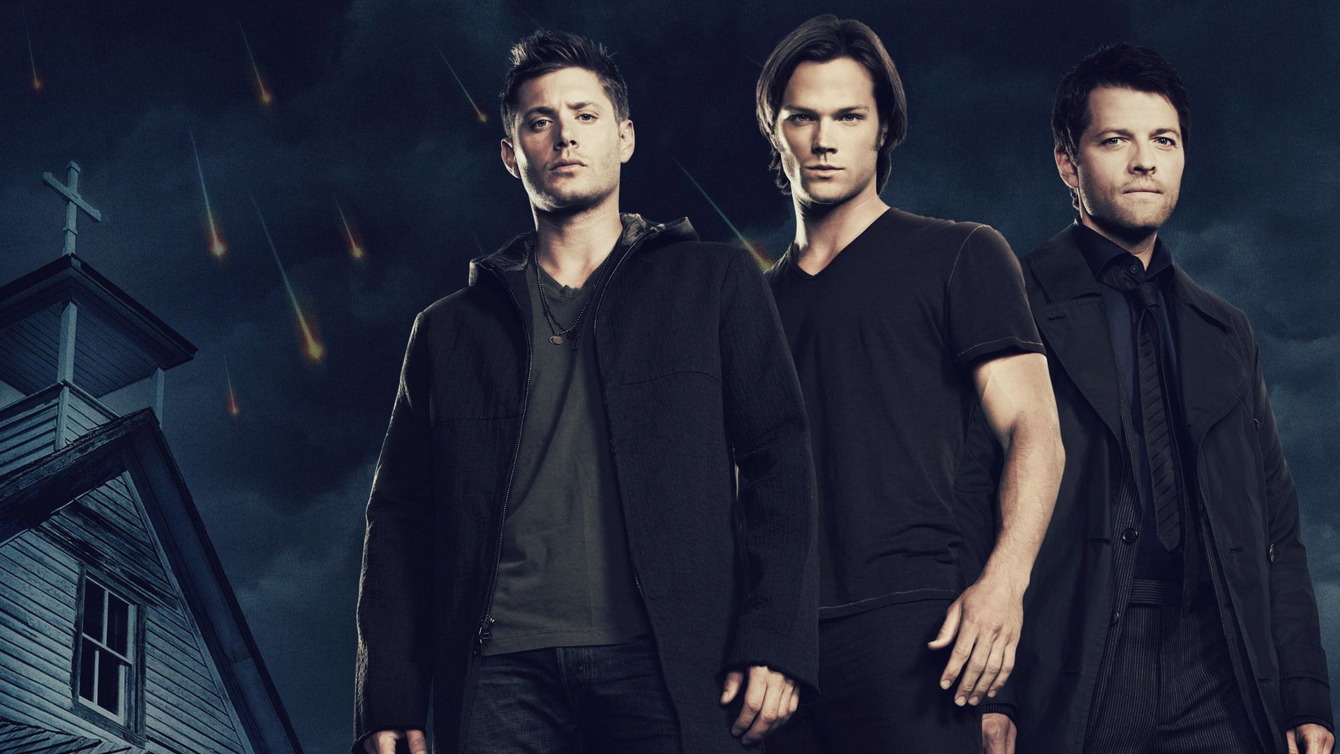 young adult, group of people, standing, 1080P, arts culture and entertainment, adult, TV Show, night, nightlife, Supernatural, dark, portrait, men, young men, HD Wallpaper