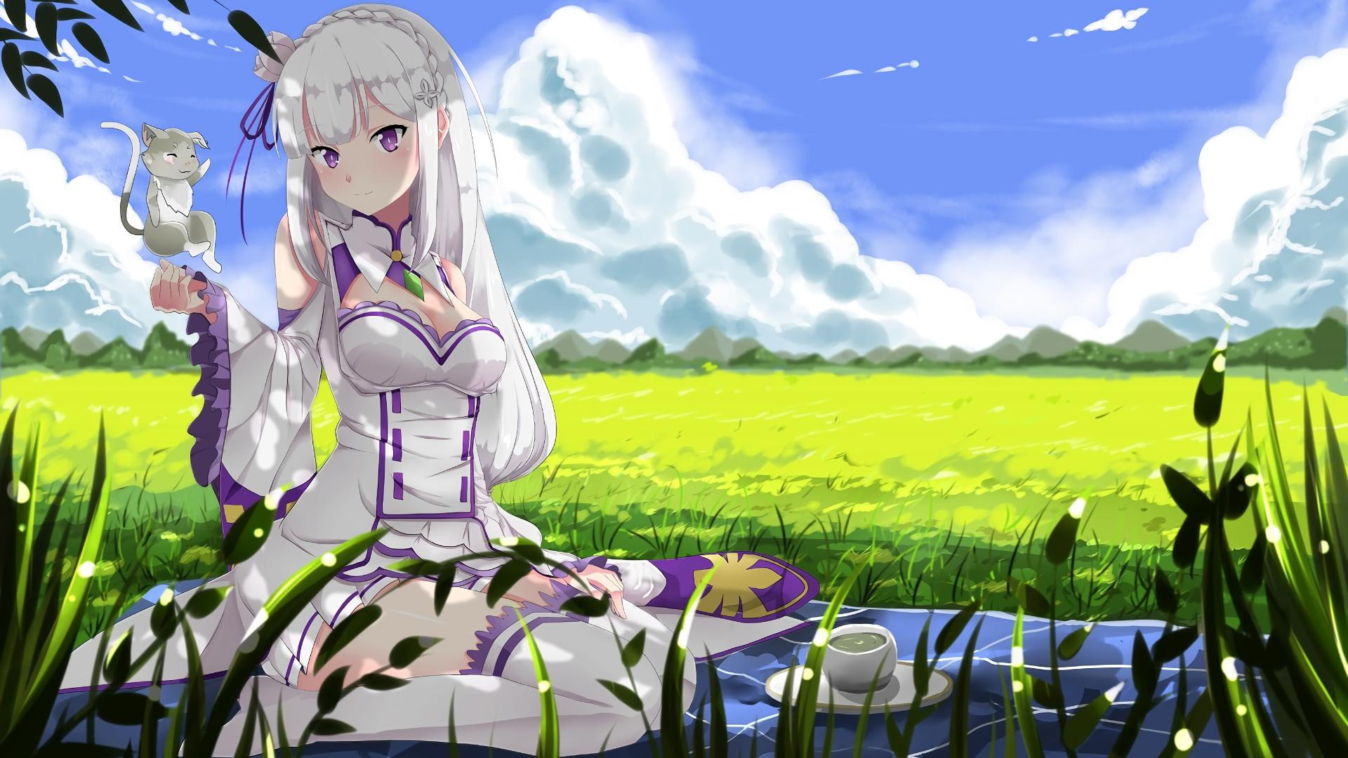 1080P, kara, isekai, seikatsu, emilia, rezero, hajimeru, HD Wallpaper