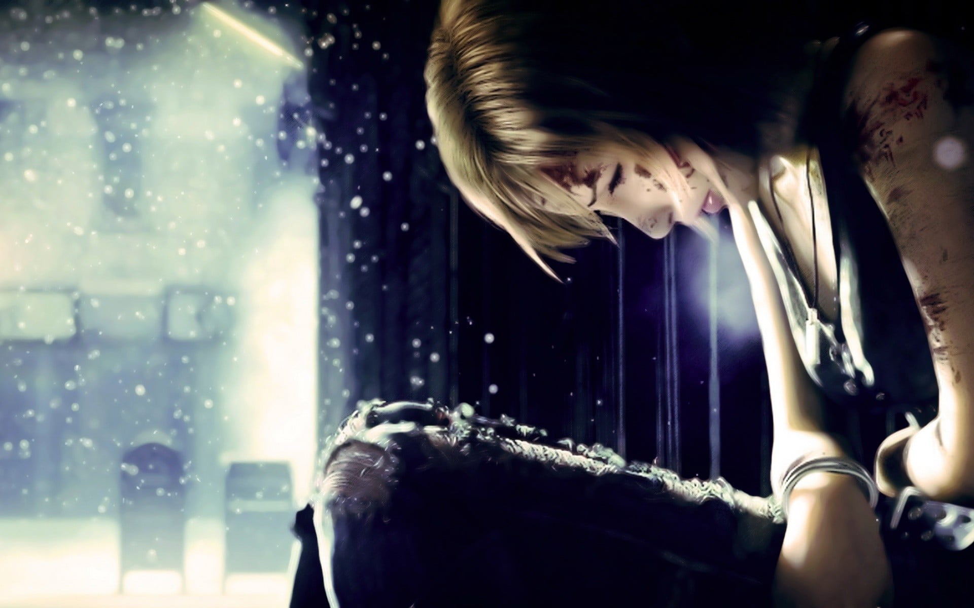 beautiful woman, real people, leisure activity, video games, young adult, character, contemplation, 3rd birthday, glass - material, adult, headshot, HD Wallpaper