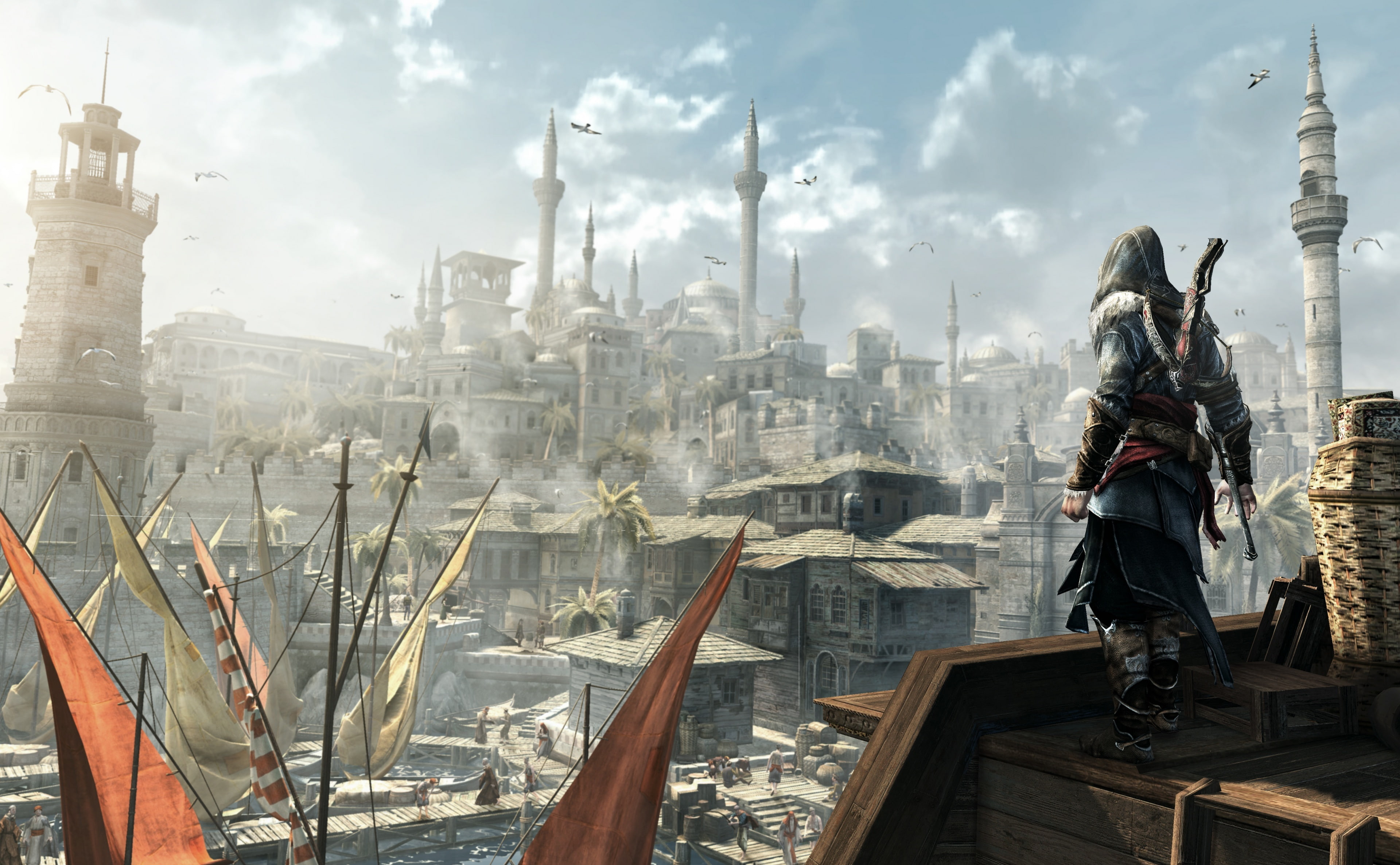 s, nature, built structure, creed, religion, tourism, Games, building exterior, one person, tower, women, assassins creed revelations, history, HD Wallpaper