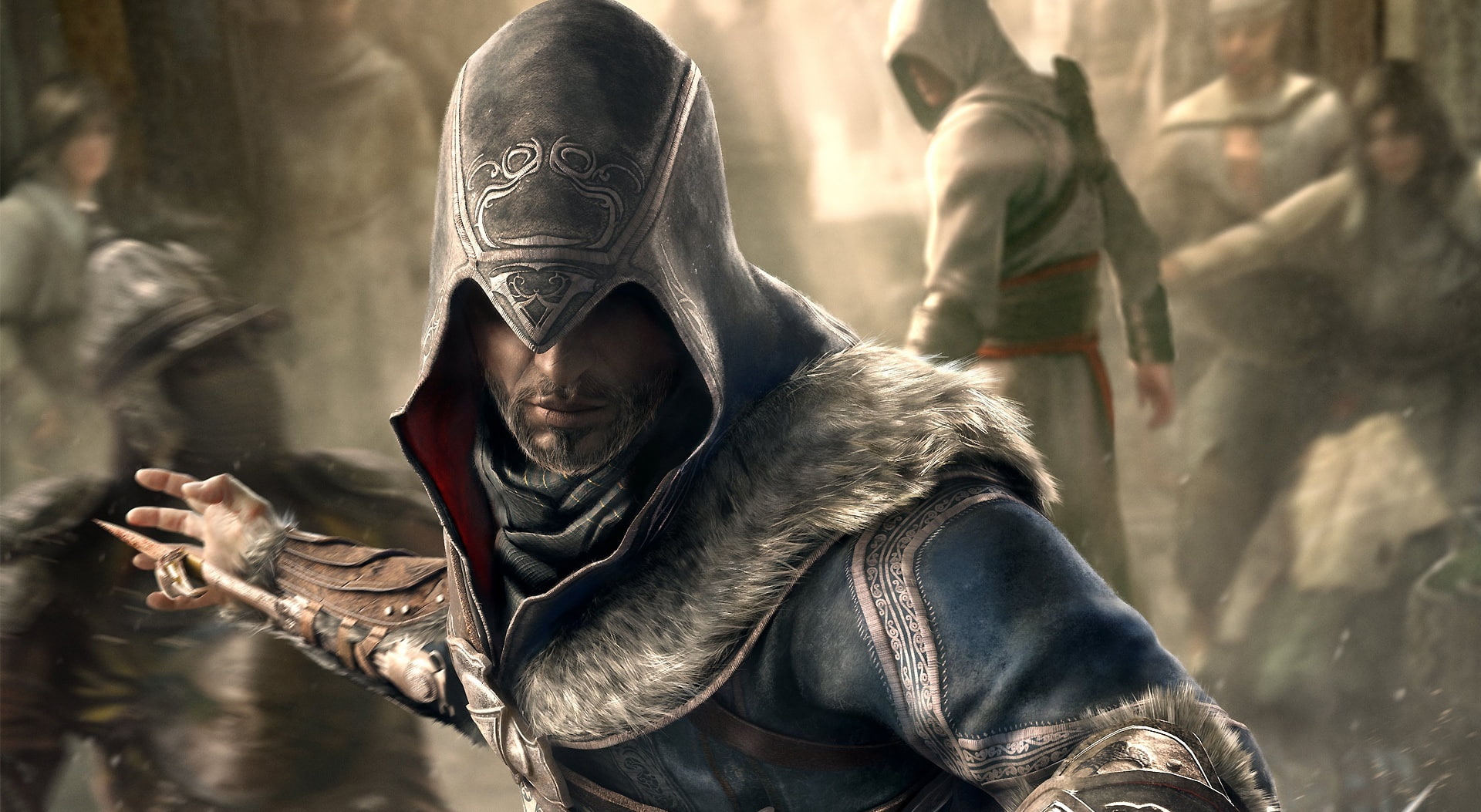 leisure activity, looking at camera, Games, young adult, hood, portrait, master, headshot, real people, young men, clothing, creed, rogue, outdoors, HD Wallpaper