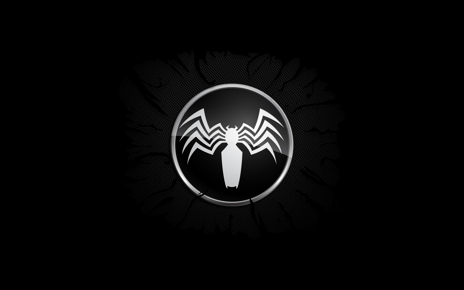 venom, 1080P, spider, cartoon/comic, black, man, hd, HD Wallpaper