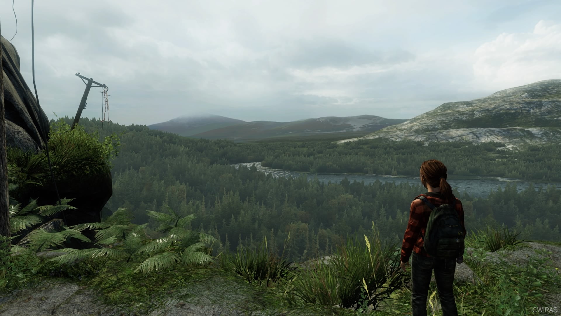 sky, 4Gamers, environment, PlayStation 4, 1080P, nature, cloud - sky, beauty in nature, video game characters, tranquil scene, casual clothing, rear view, HD Wallpaper