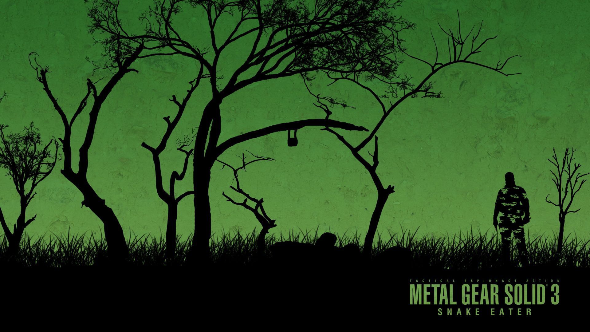beauty in nature, tree trunk, 1080P, scenics - nature, Metal Gear Solid, field, sky, silhouette, branch, grass, no people, tranquility, landscape, outdoors, HD Wallpaper