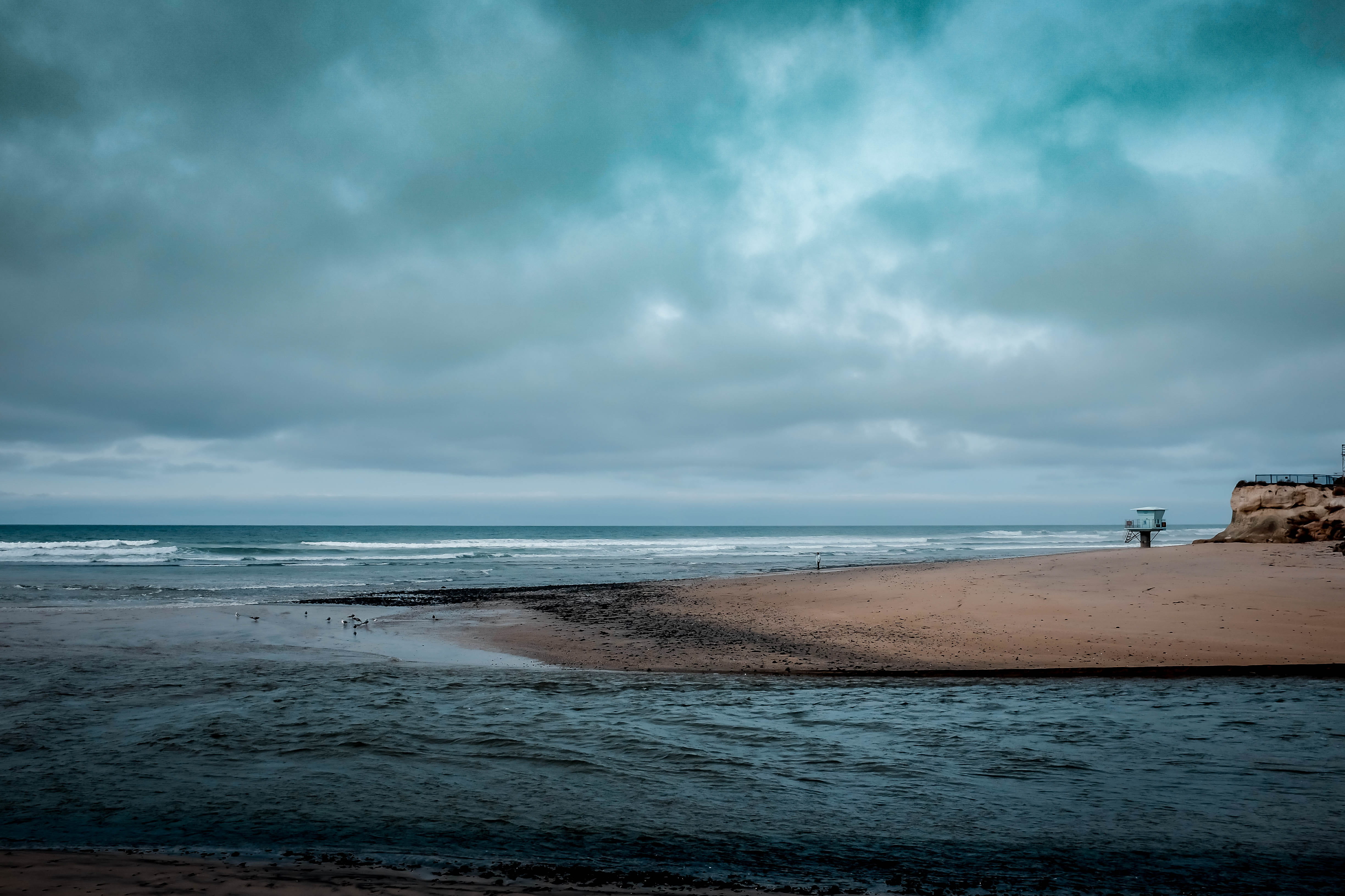 horizon, horizon over water, no people, wave, motion, 4K, california, sea, scenics - nature, ocean, beauty in nature, x100s, outdoors, land, cardiff state beach, HD Wallpaper