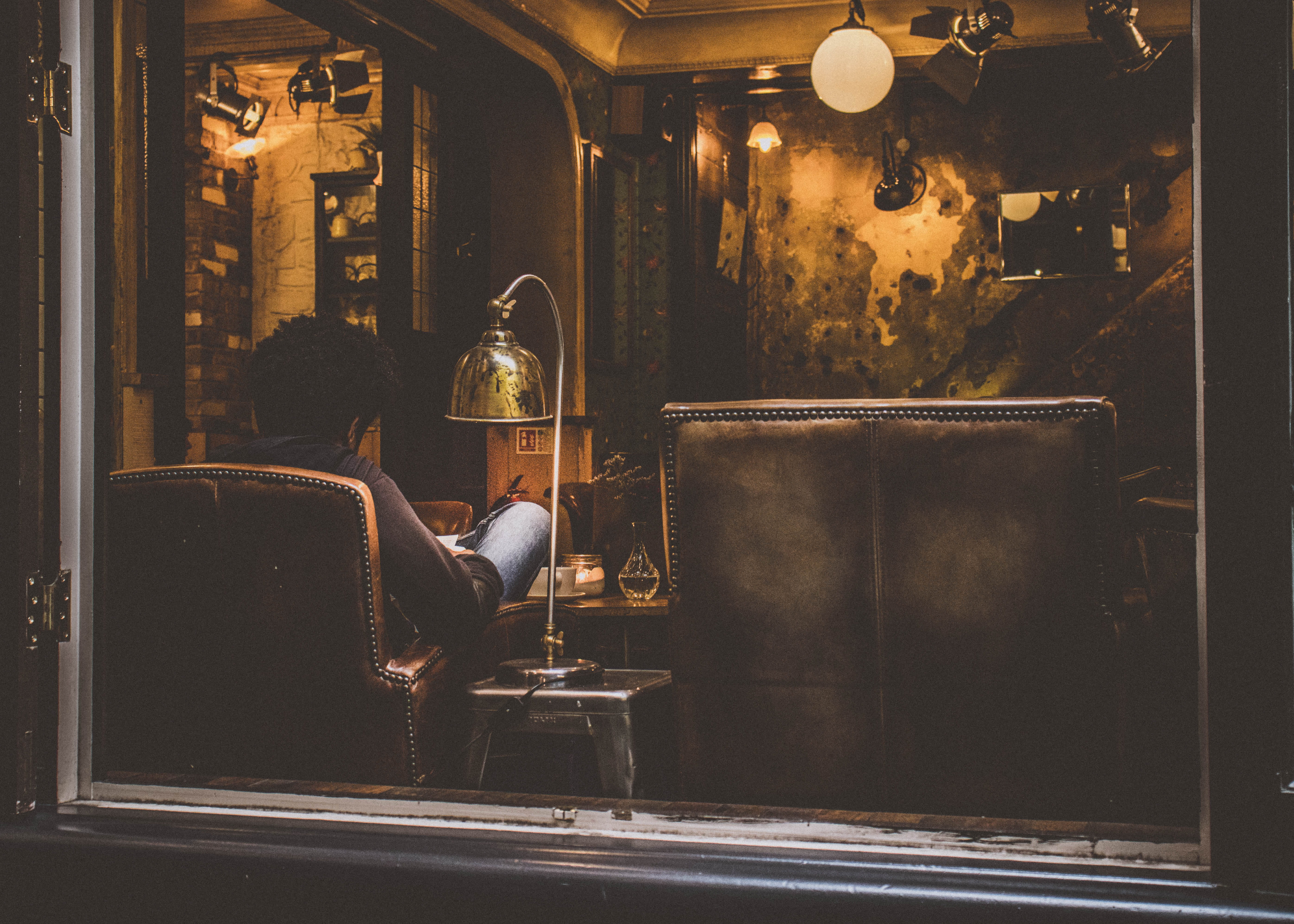 scarface, 5K, childhood, alpacino, armchair, candid, leather, adult, looking, window, people, night, book, sadness, lightroom, reflection, gold, cardiff, HD Wallpaper