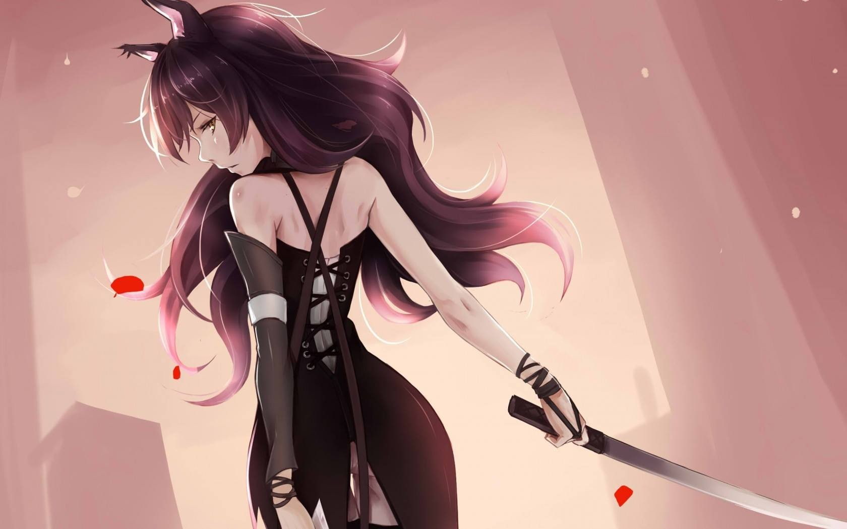 beauty, one person, arms raised, 720P, front view, fashion, long hair, RWBY, human hair, animal ears, beautiful woman, young adult, young women, women, HD Wallpaper