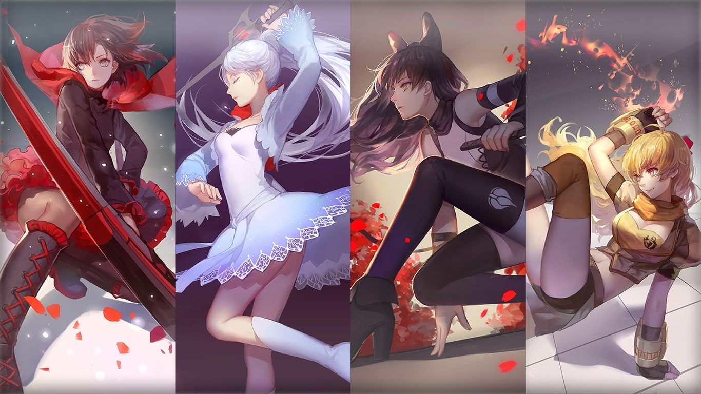 legs, anime girls, collage, RWBY, 720P, HD Wallpaper