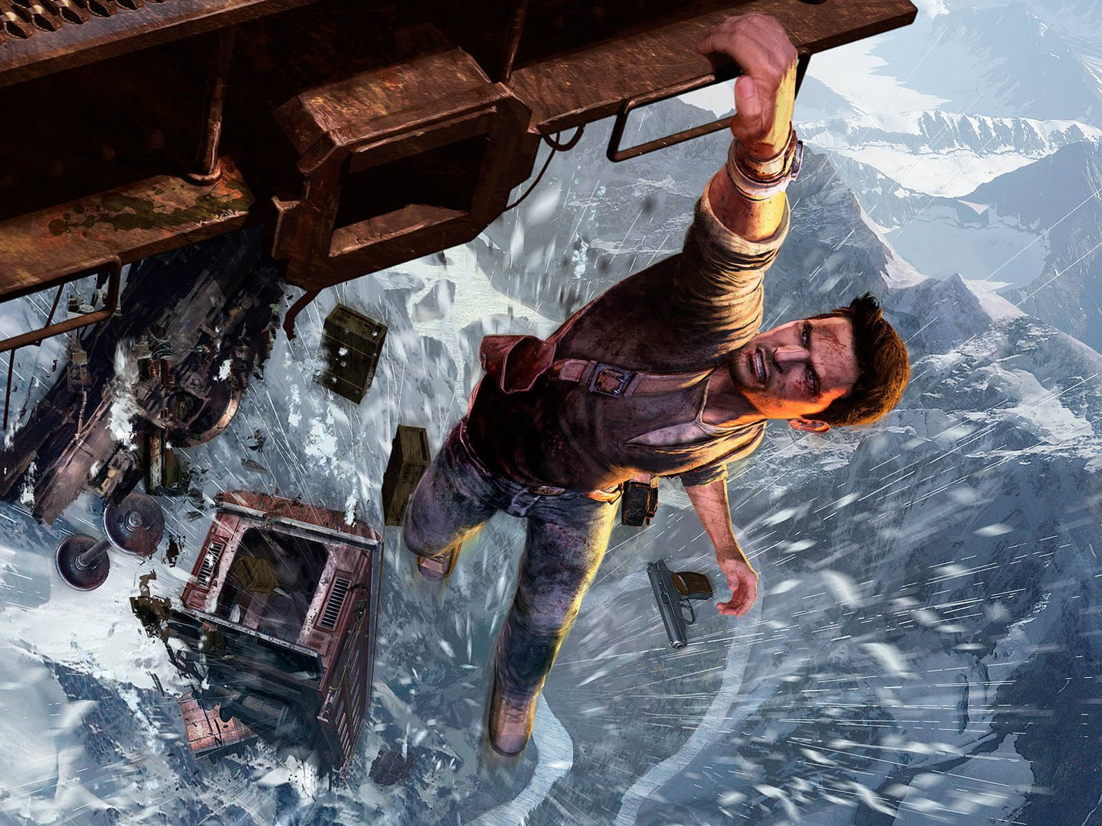 Uncharted 2: Among Thieves, outdoors, mountain, clothing, Uncharted, cold temperature, activity, one person, lifestyles, water, real people, HD Wallpaper