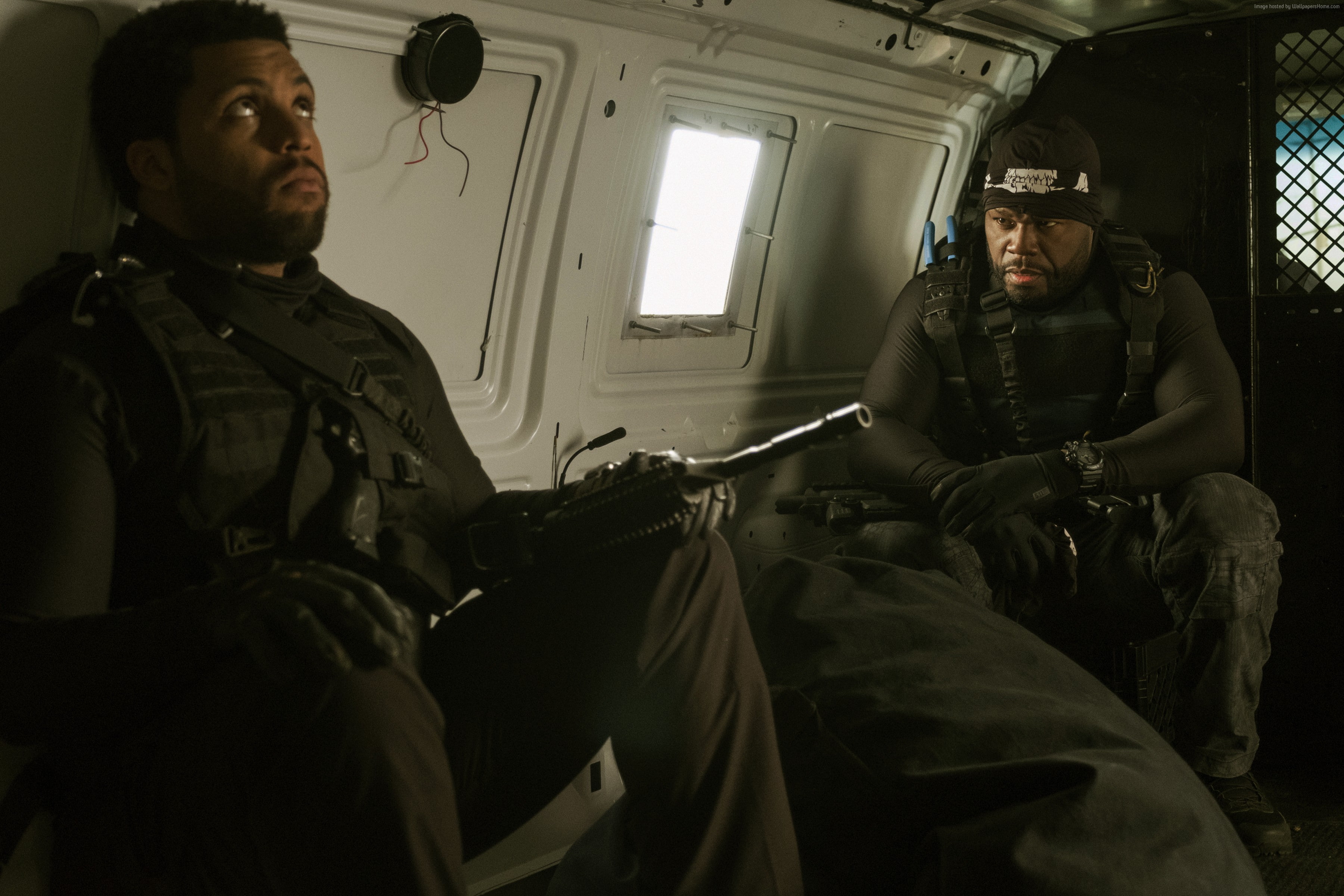 armed forces, two people, uniform, mid adult, weapon, OShea Jackson Jr., gun, government, window, military, indoors, 4K, 50 Cent, Den of Thieves, 2K, people, HD Wallpaper