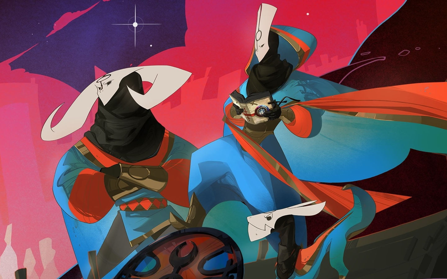 blue, lifestyles, sculpture, low angle view, human representation, day, outdoors, 720P, Games, no people, leisure activity, art and craft, sunlight, red, HD Wallpaper