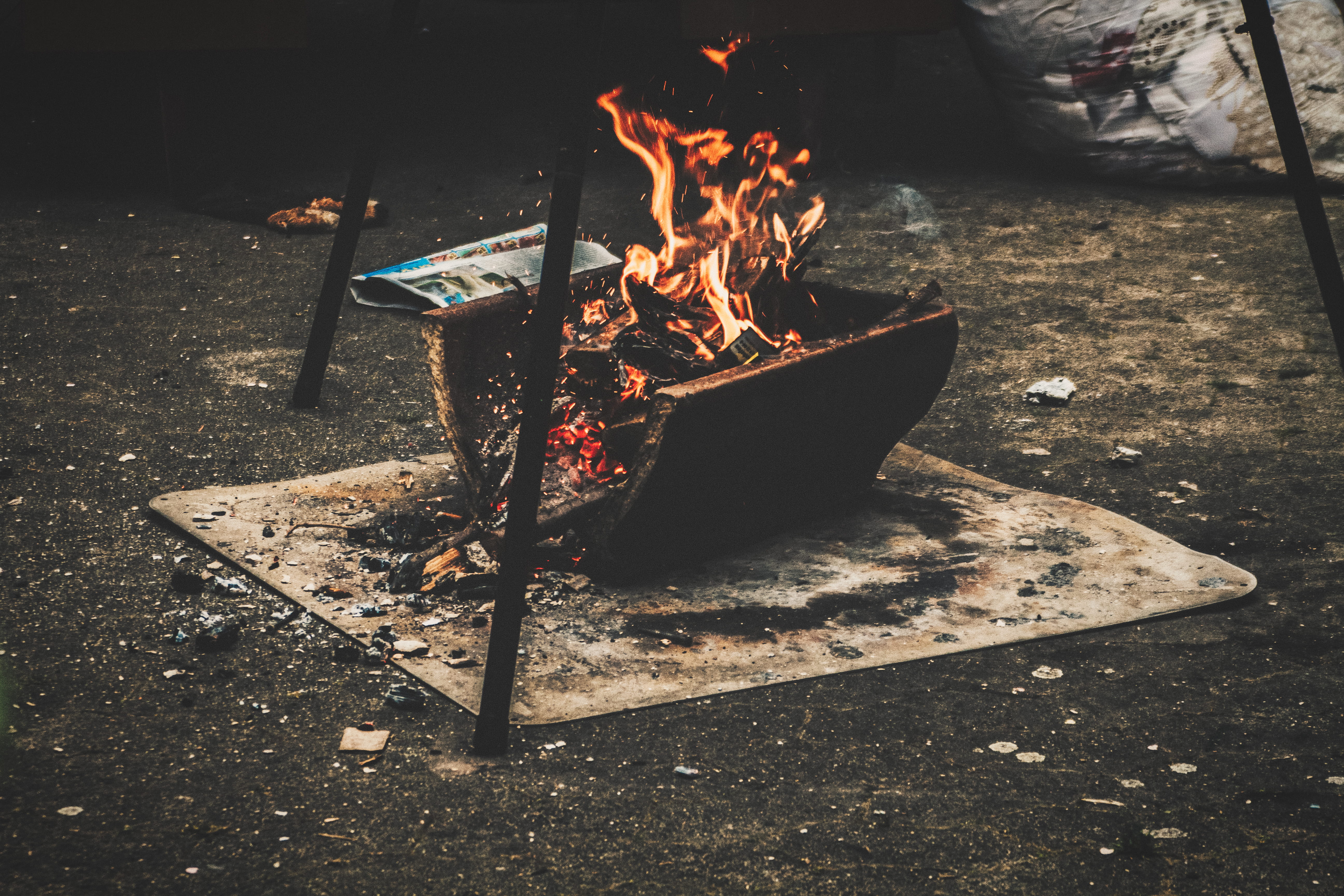 fire - natural phenomenon, wood - material, coal, ember, fire pit, lich, shell, germany, heat - temperature, day, blaze, firewood, eberstadt, glowing, high angle view, HD Wallpaper
