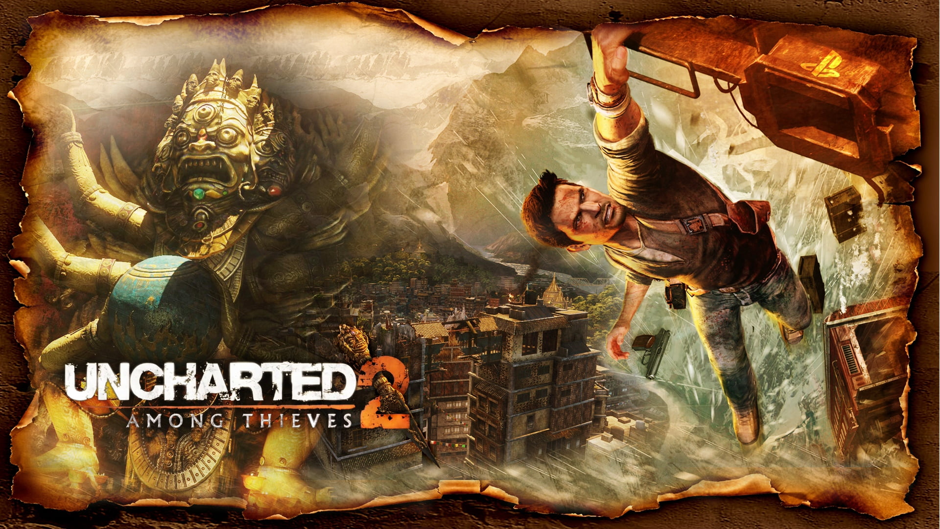 1080P, uncharted, famous Place, male likeness, composite image, backgrounds, craft, art, art and craft, text, ancient, people, history, jesus Christ, HD Wallpaper