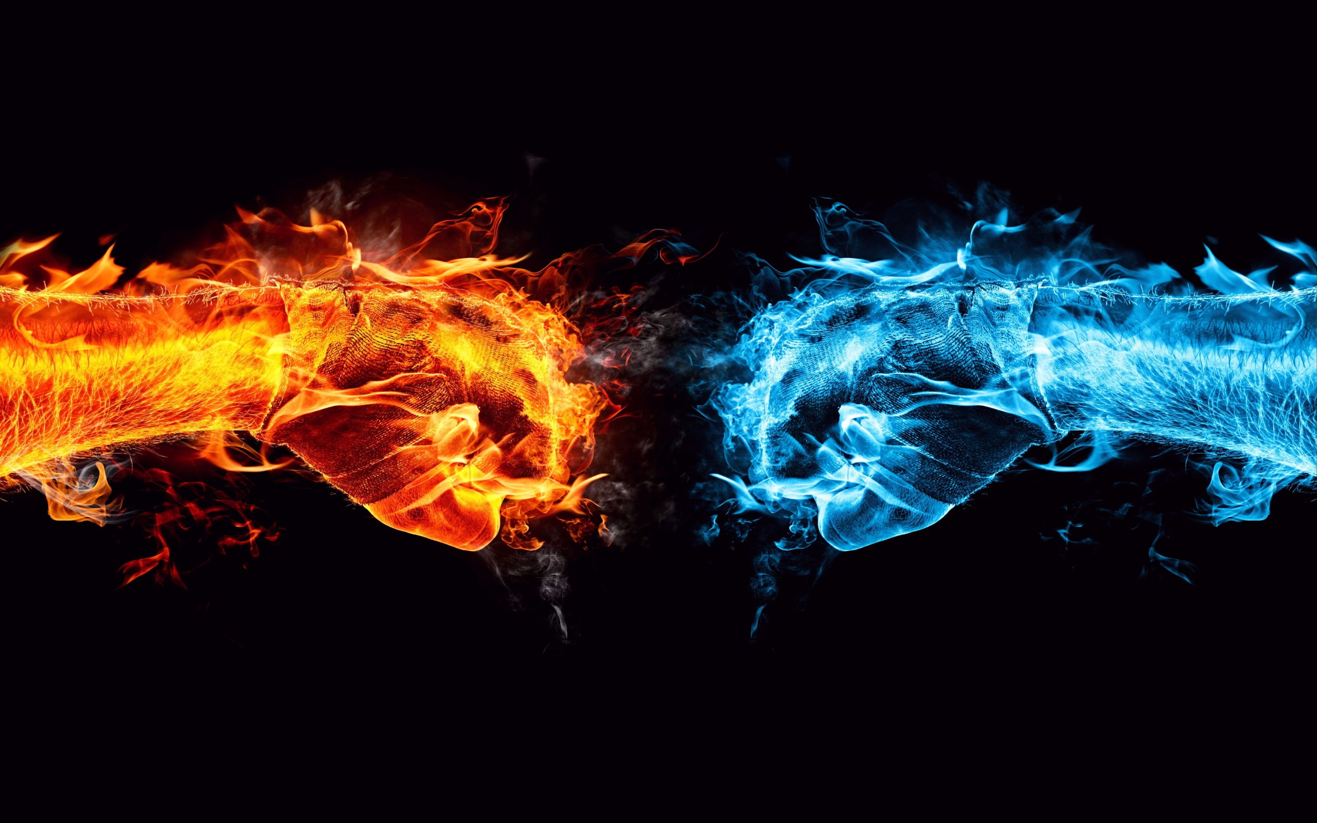Showdown, Fire, 2K, Ice, HD Wallpaper