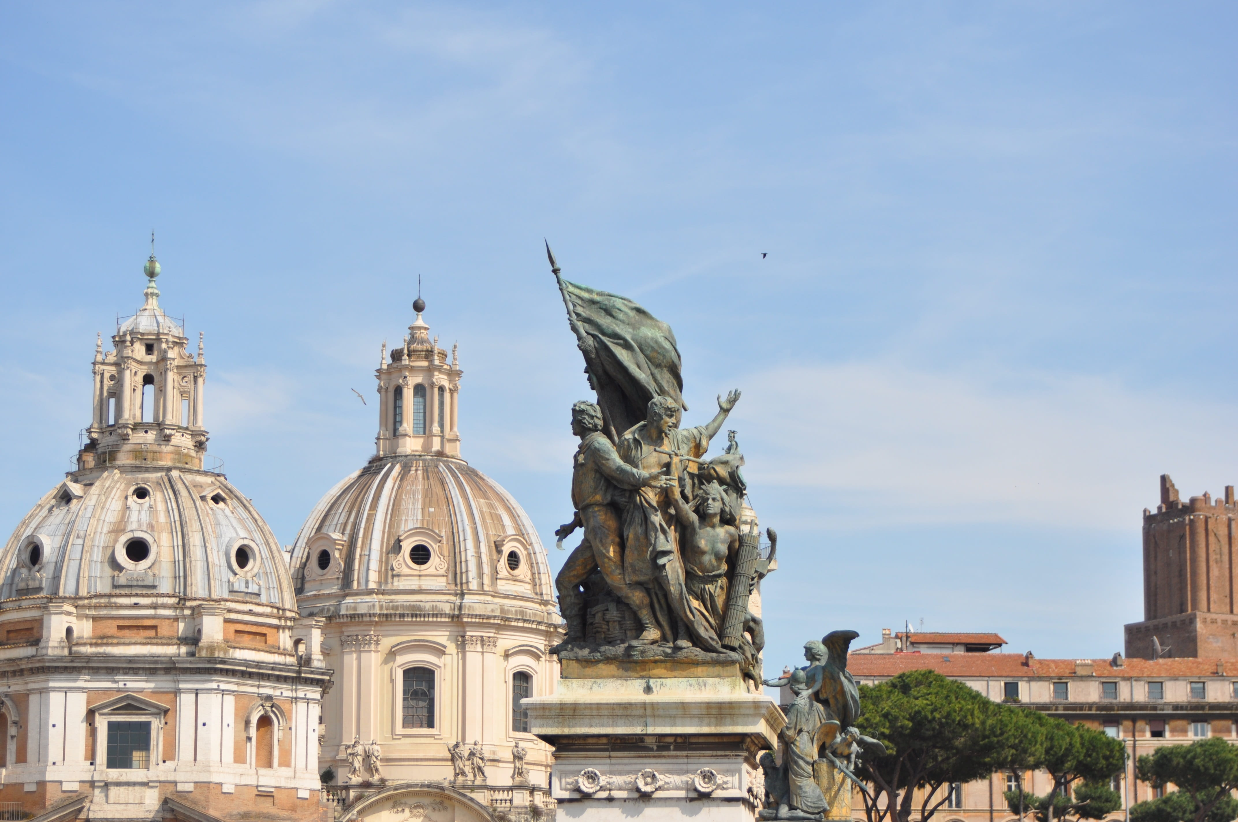 building, travel, Rome, city, built structure, building exterior, antique, monument, culture, sky, history, view, historic, Europe, 4K, Italy, nature, HD Wallpaper